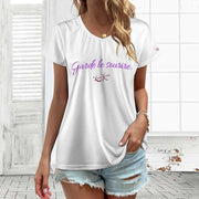 T-shirt Femme Col V Décontracté – Léger - Luma Gorria vêtement