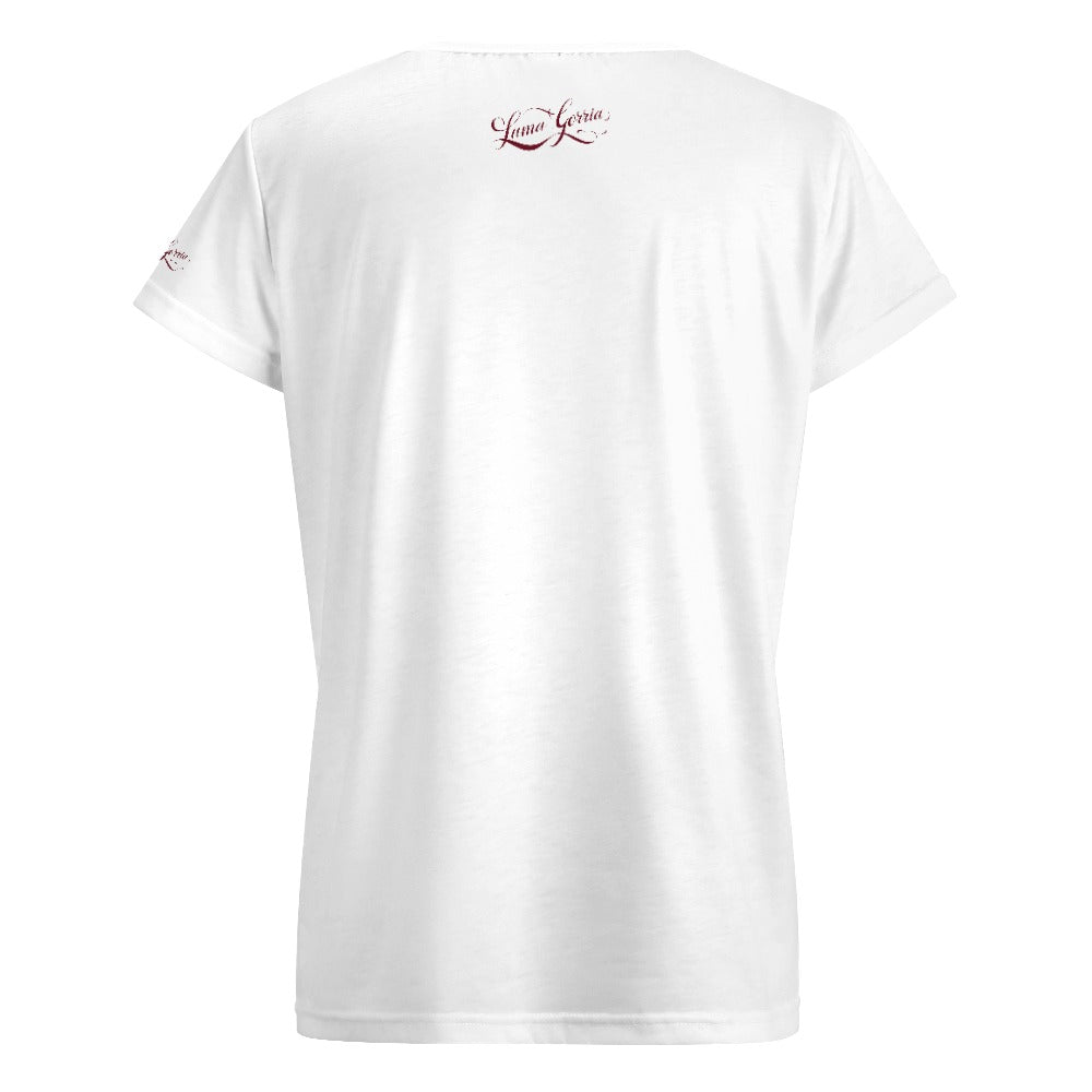 T-shirt Femme Col V Décontracté – Léger - Luma Gorria vêtement