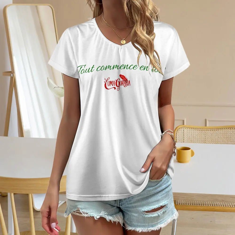 T - SHIRT Femme " Tout Commence en Toi". Affirmez votre pouvoir intérieur. "IARA". - Luma Gorria vêtement