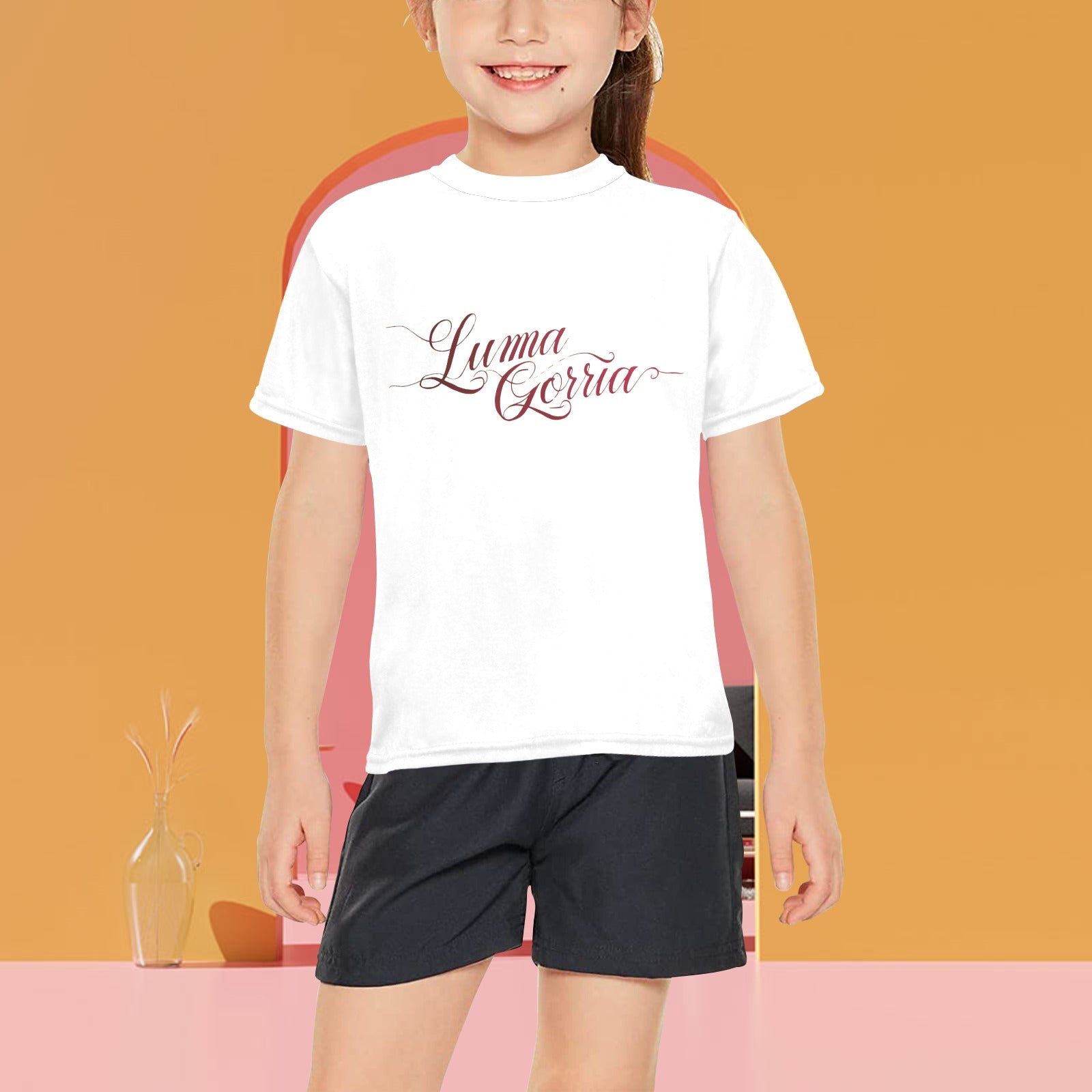 : T - SHIRT Fille 100% Polyester – Confortable, Elégant et Durable. " NOA". - Luma Gorria vêtement