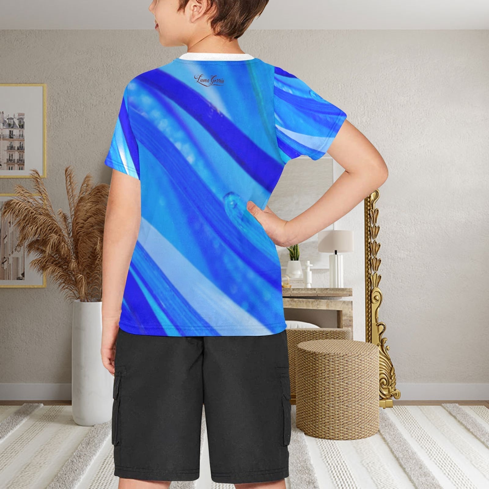 T - SHIRT Garçon 100% Polyester – Confort, Durabilité et Style Moderne au Quotidien. "SANTO". - Luma Gorria vêtement