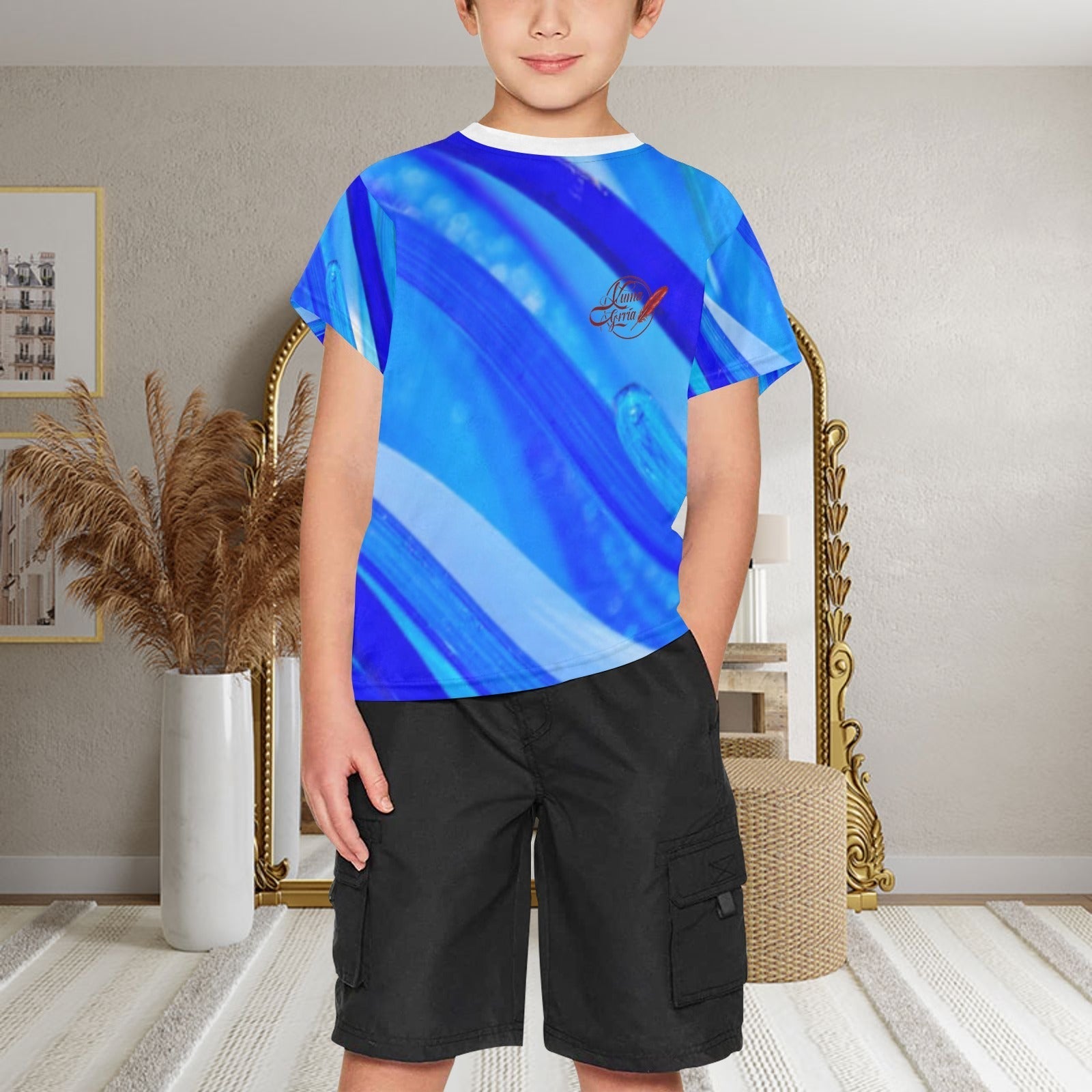 T - SHIRT Garçon 100% Polyester – Confort, Durabilité et Style Moderne au Quotidien. "SANTO". - Luma Gorria vêtement