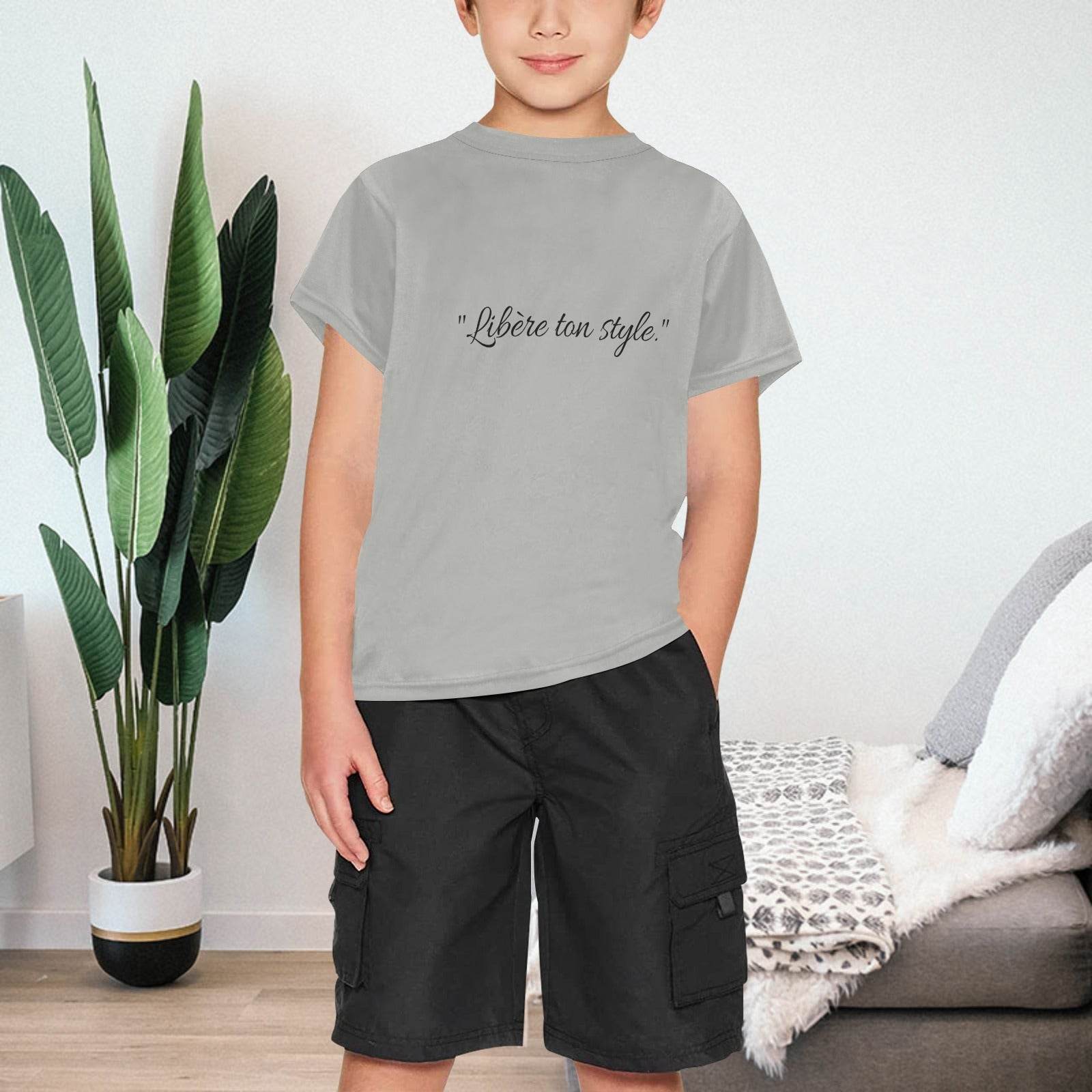 T - SHIRT garçon avec message – Confort et style au Quotidien 100% polyester - Luma Gorria vêtement