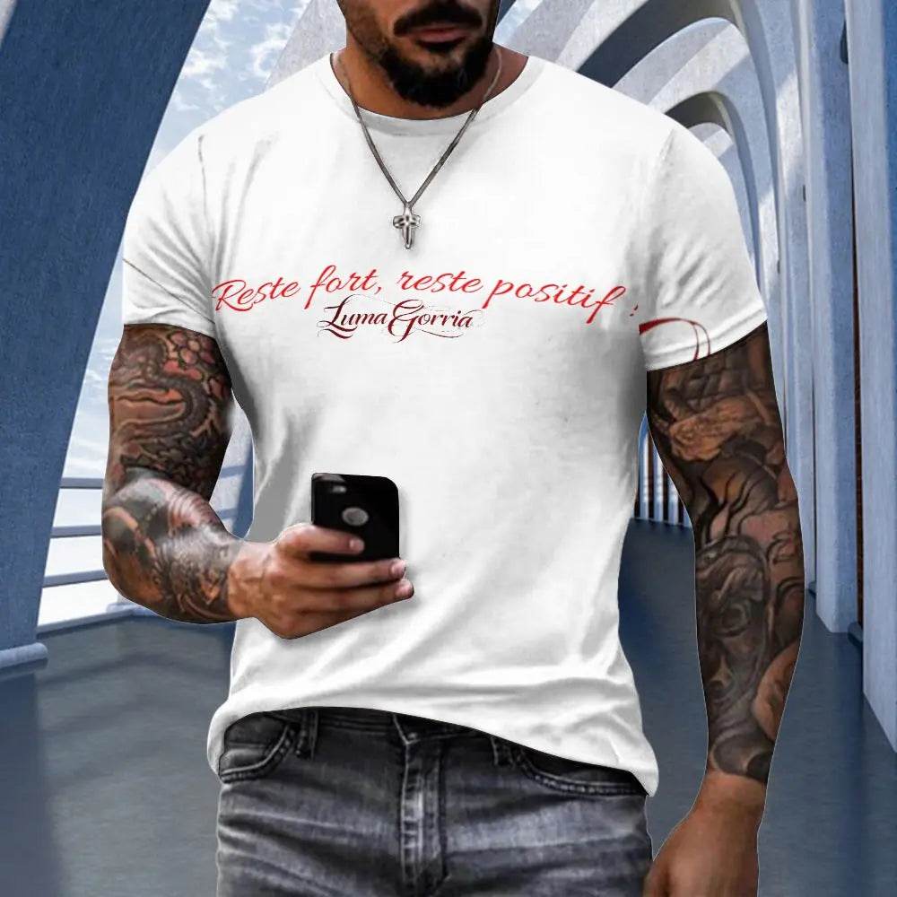 T - SHIRT Homme 100% Coton avec Message – Confort Quotidien et Style Affirmé - Luma Gorria vêtement