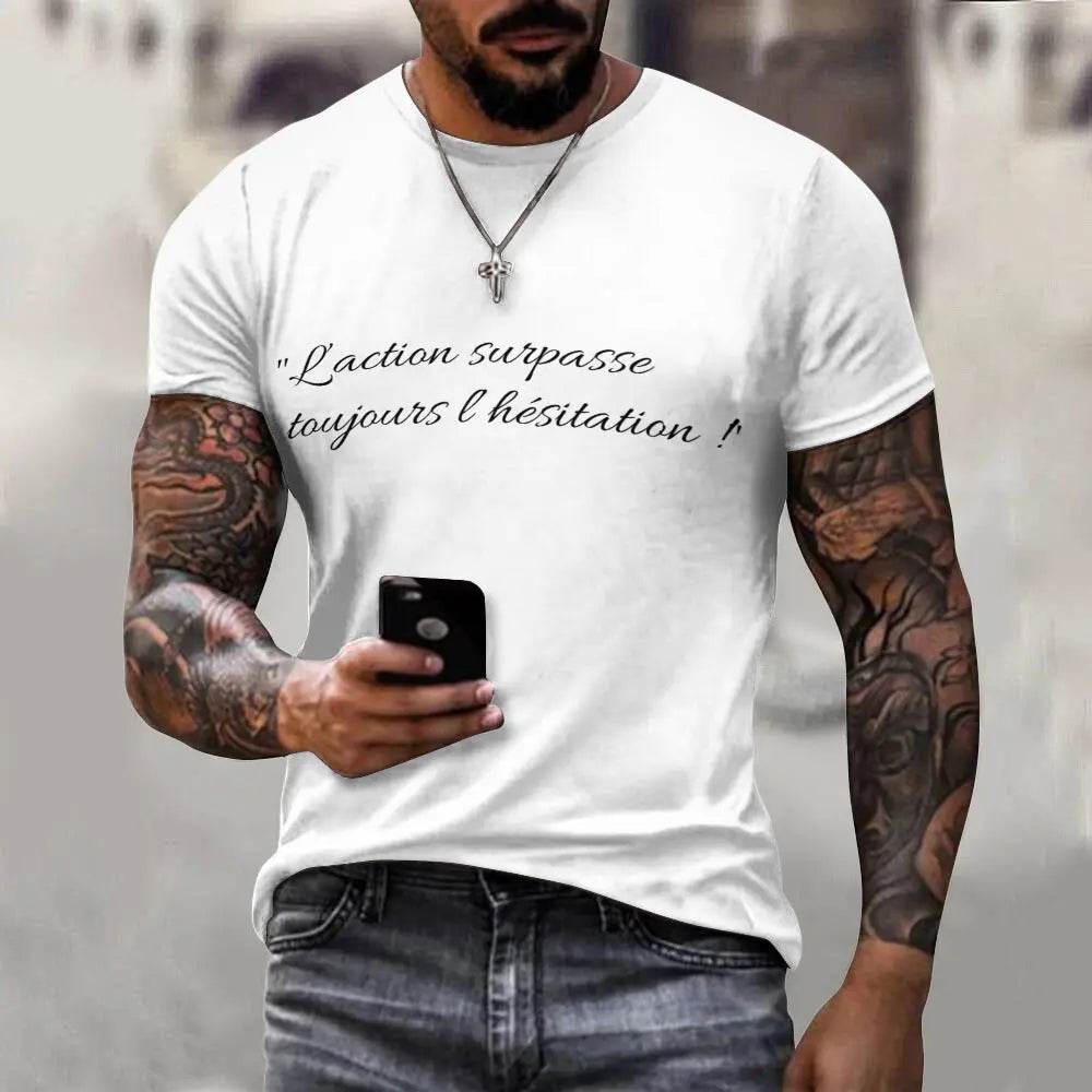 T - SHIRT Homme 100% Coton avec Message – Style, Confort et Attitude - Luma Gorria vêtement