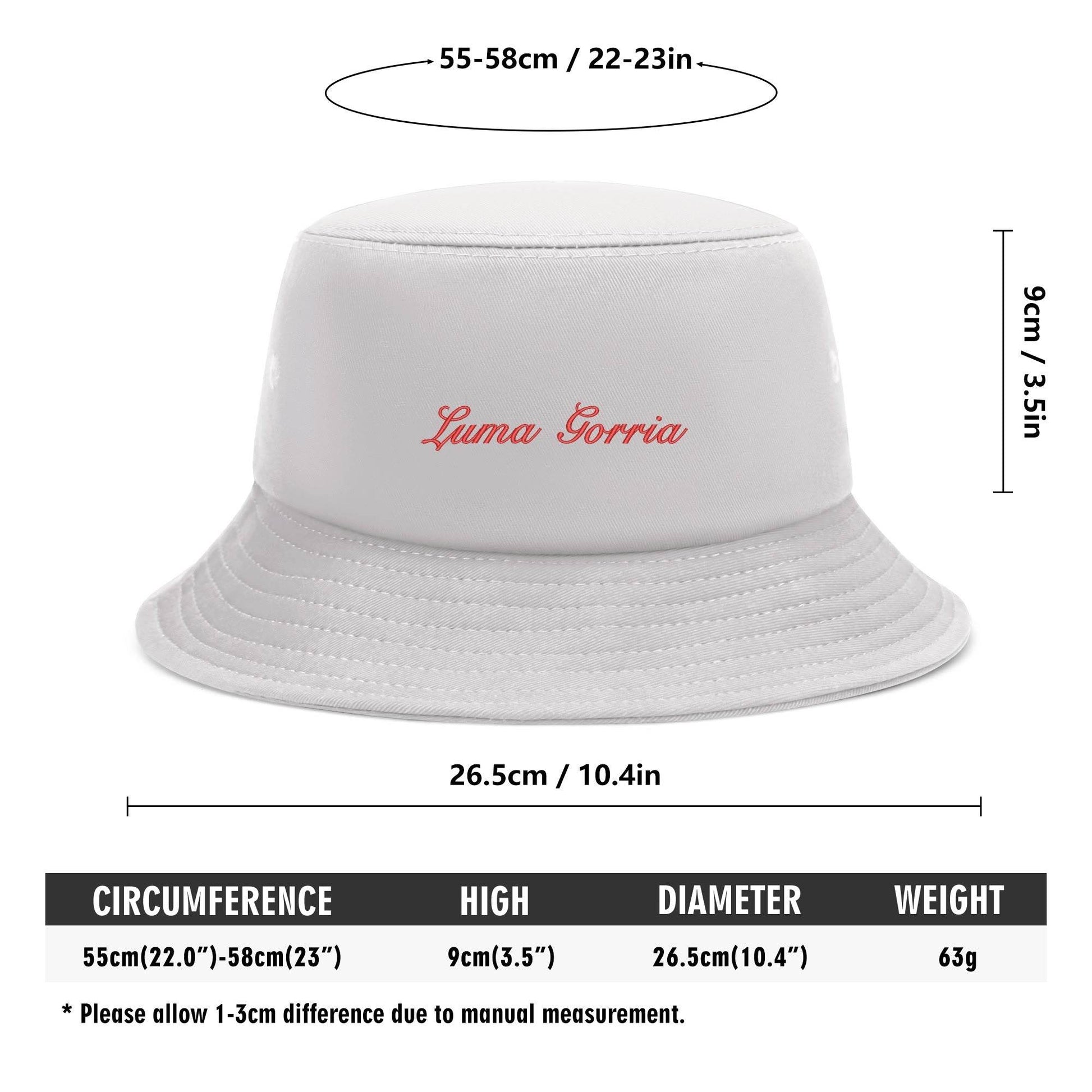 Unisex Fashion Embroidered Name /Texts Bucket Hats - Luma Gorria vêtement