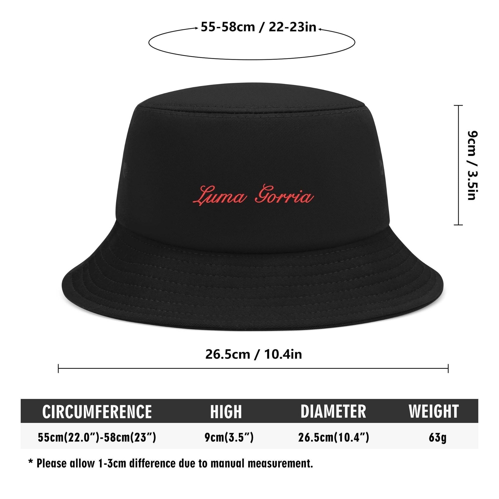 Unisex Fashion Embroidered Name /Texts Bucket Hats - Luma Gorria vêtement
