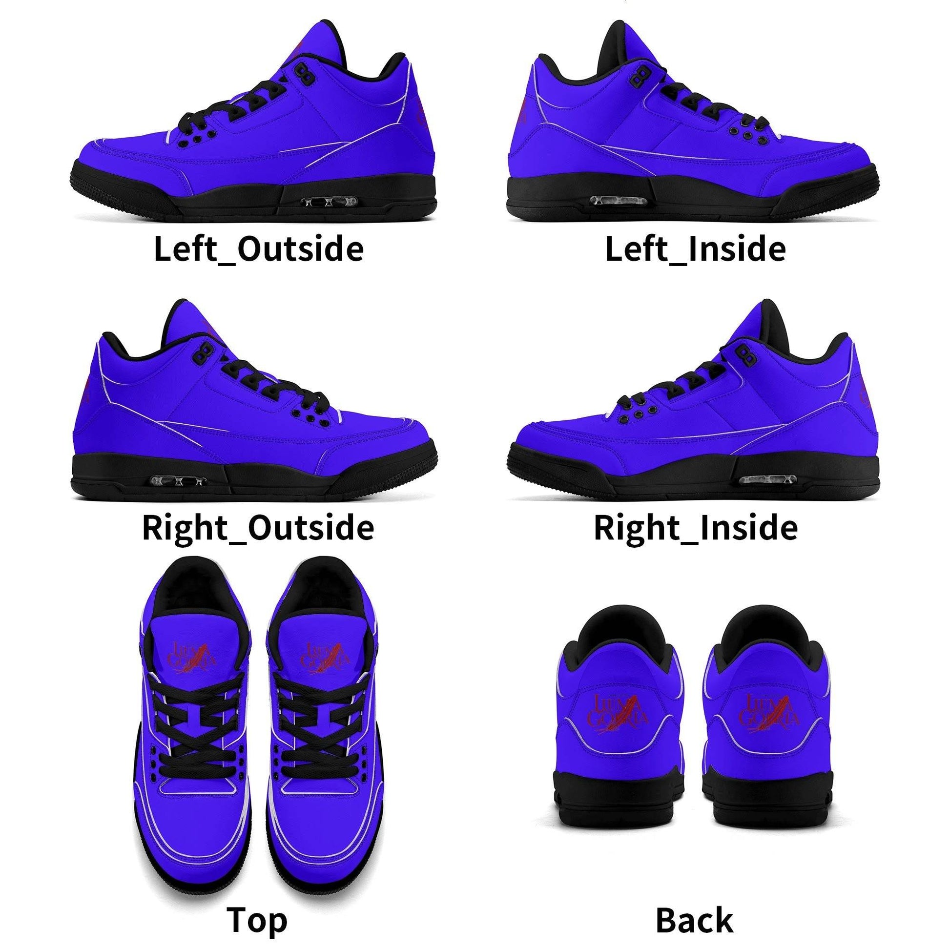 Womens High Top Retro Leather Basketball Sneakers - Luma Gorria vêtement