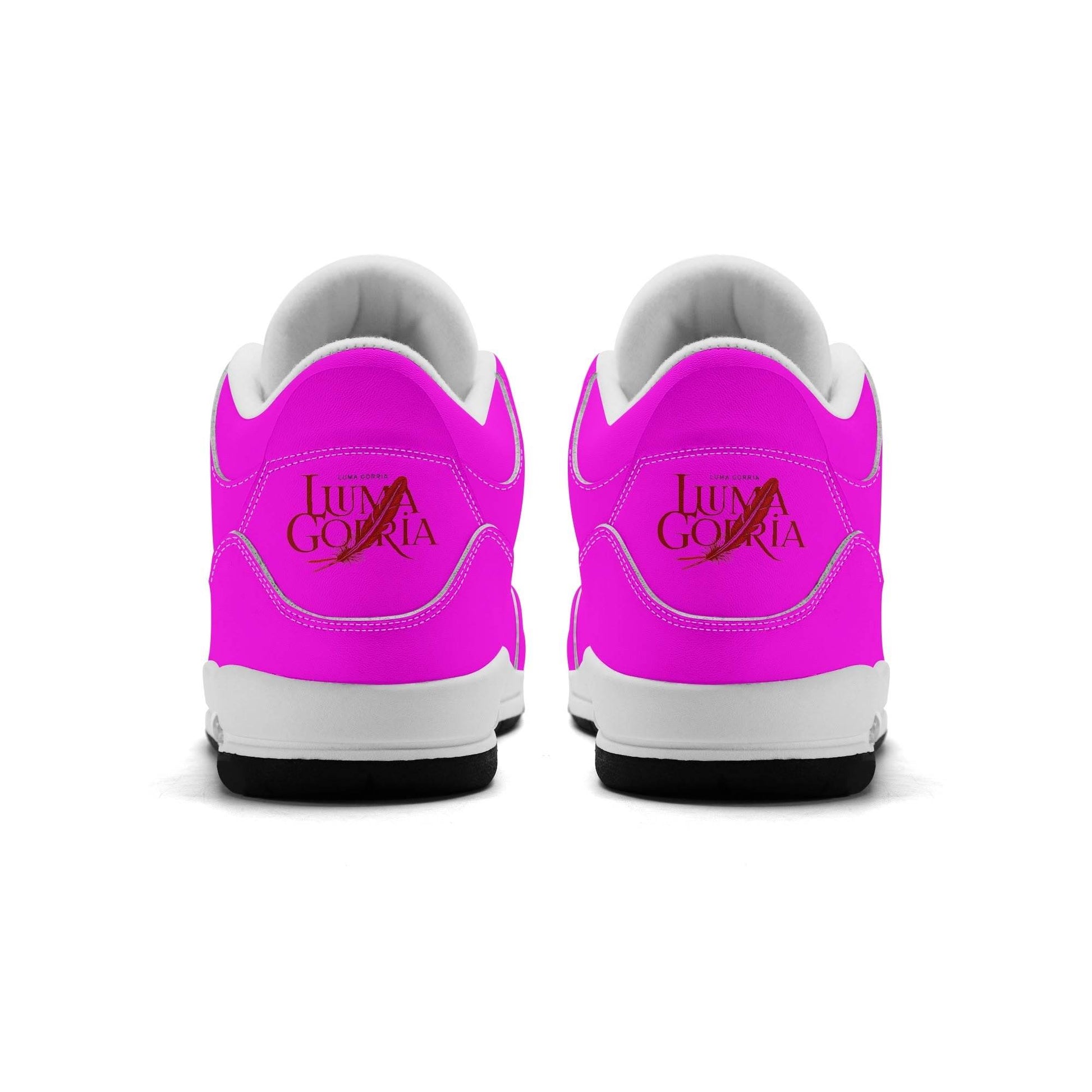 Womens High Top Retro Leather Basketball Sneakers - Luma Gorria vêtement
