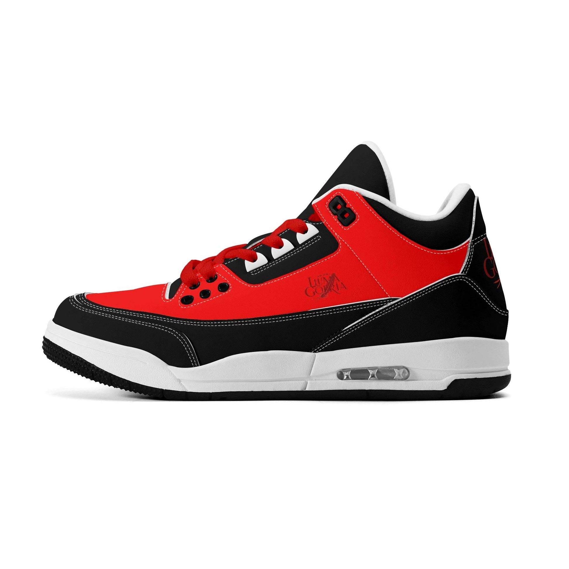 Womens High Top Retro Leather Basketball Sneakers - Luma Gorria vêtement