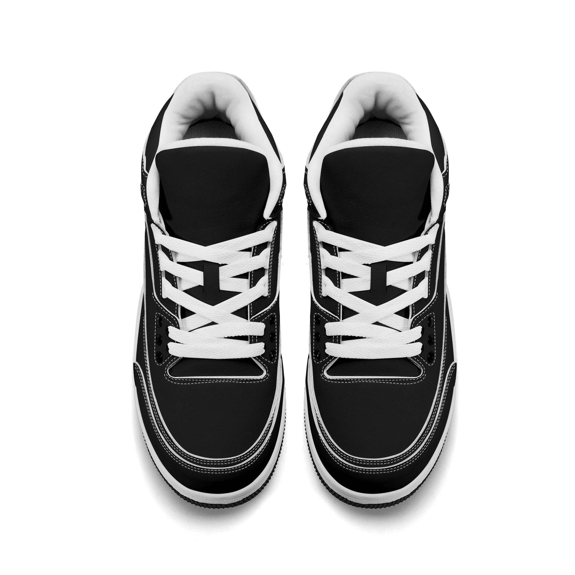 Womens High Top Retro Leather Basketball Sneakers - Luma Gorria vêtement