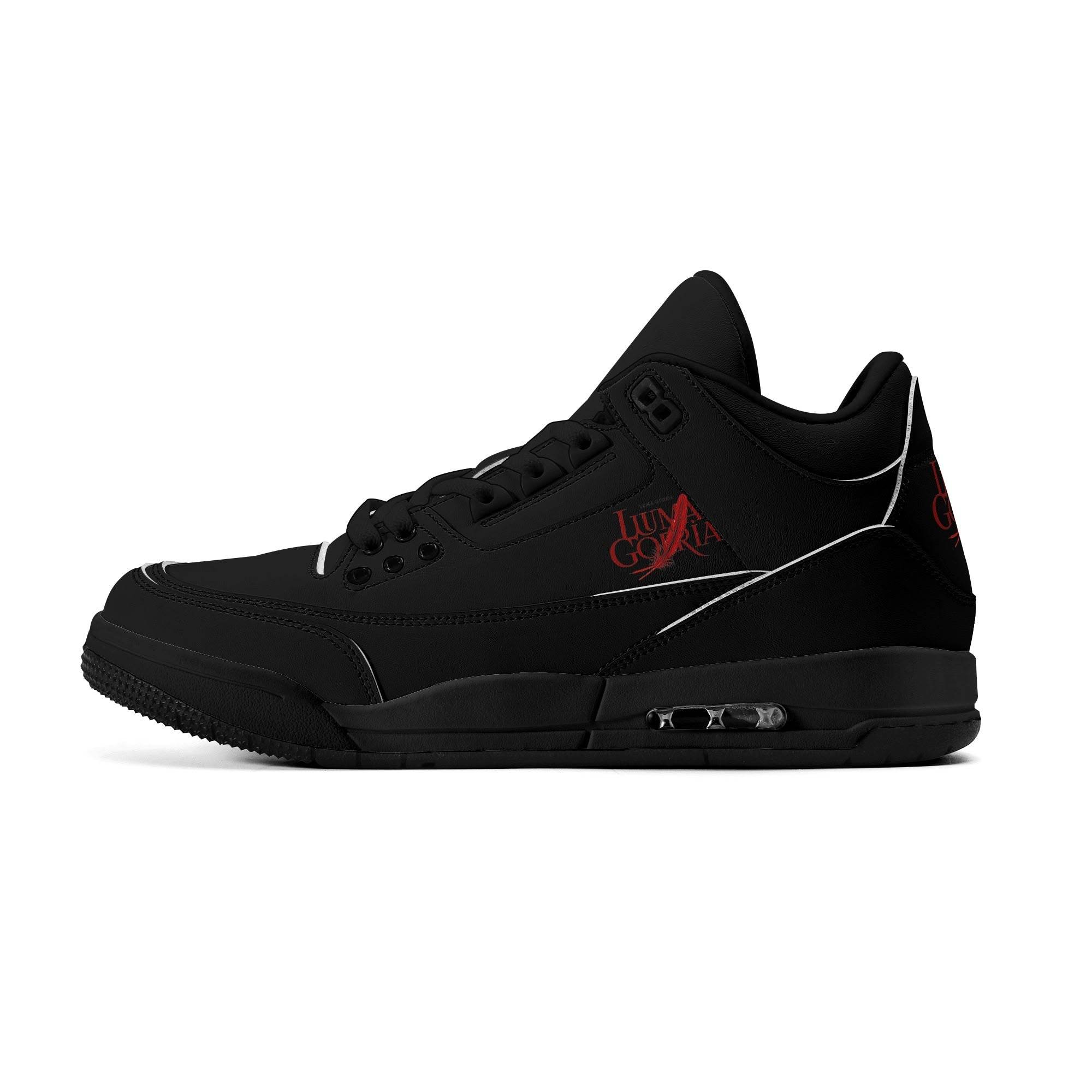 Womens High Top Retro Leather Basketball Sneakers - Luma Gorria vêtement