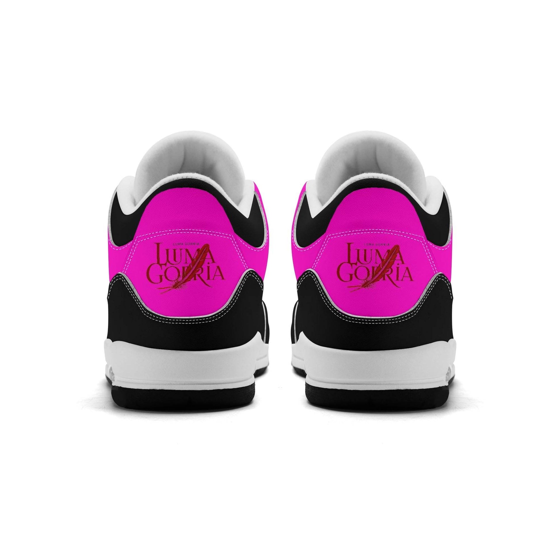 Womens High Top Retro Leather Basketball Sneakers - Luma Gorria vêtement