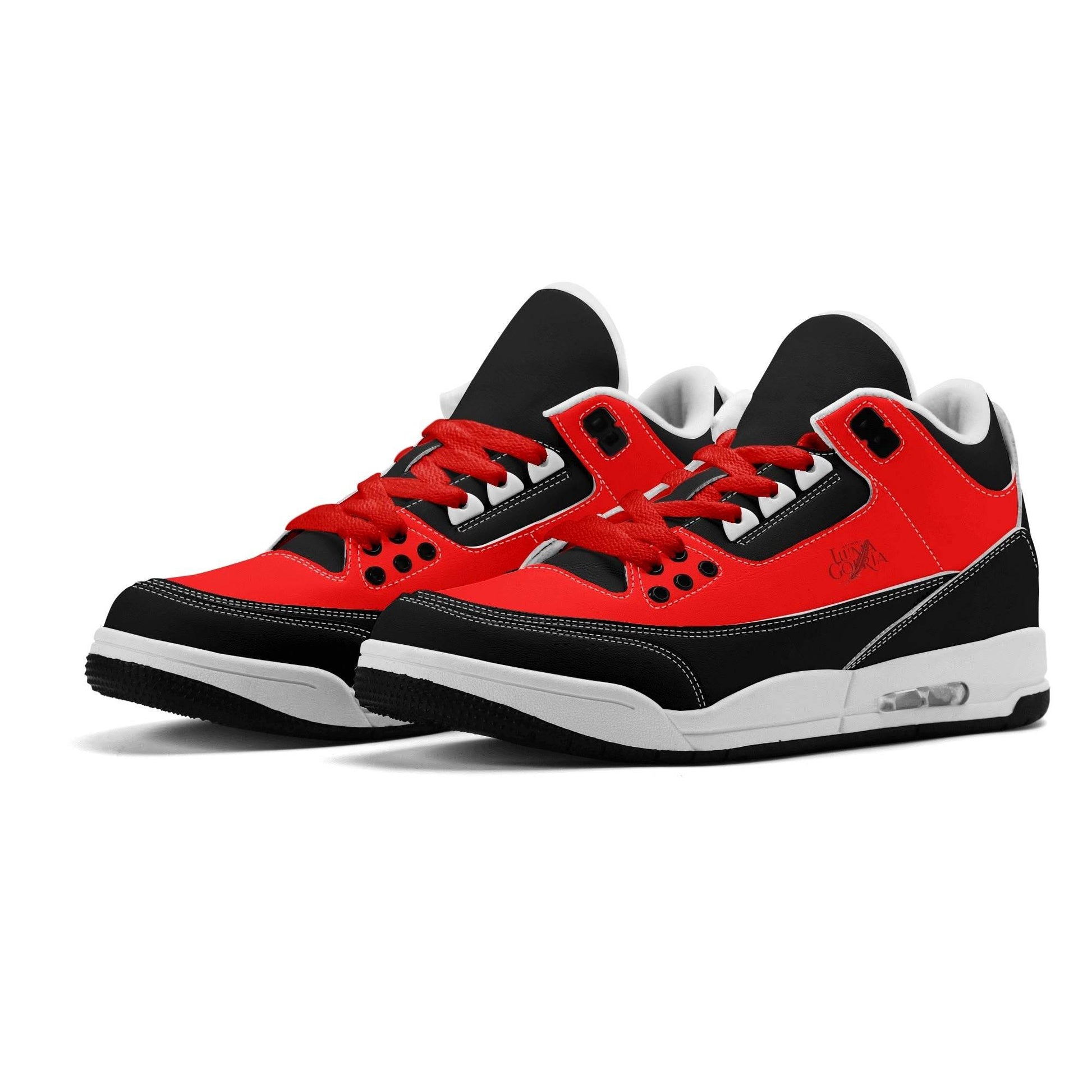 Womens High Top Retro Leather Basketball Sneakers - Luma Gorria vêtement