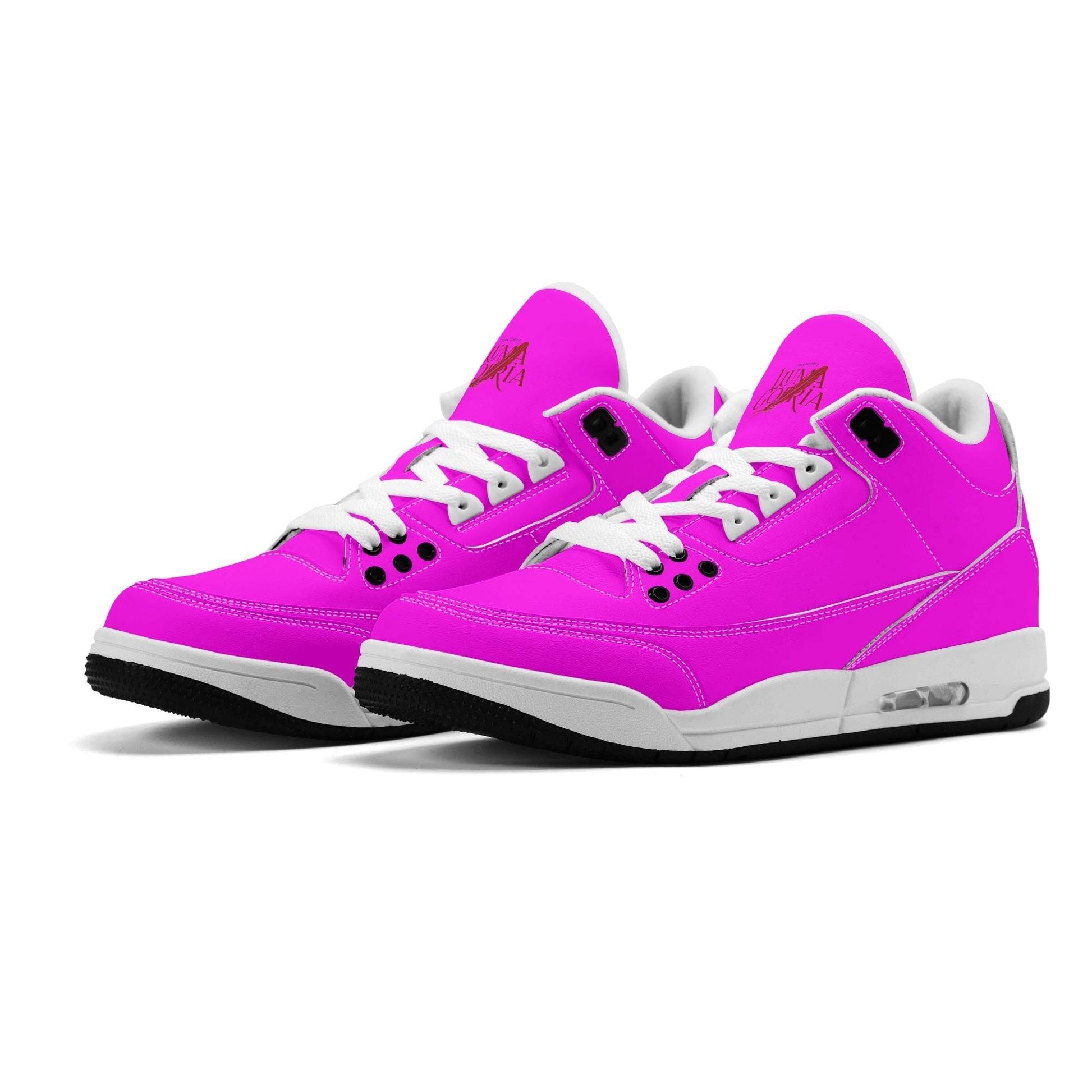 Womens High Top Retro Leather Basketball Sneakers - Luma Gorria vêtement