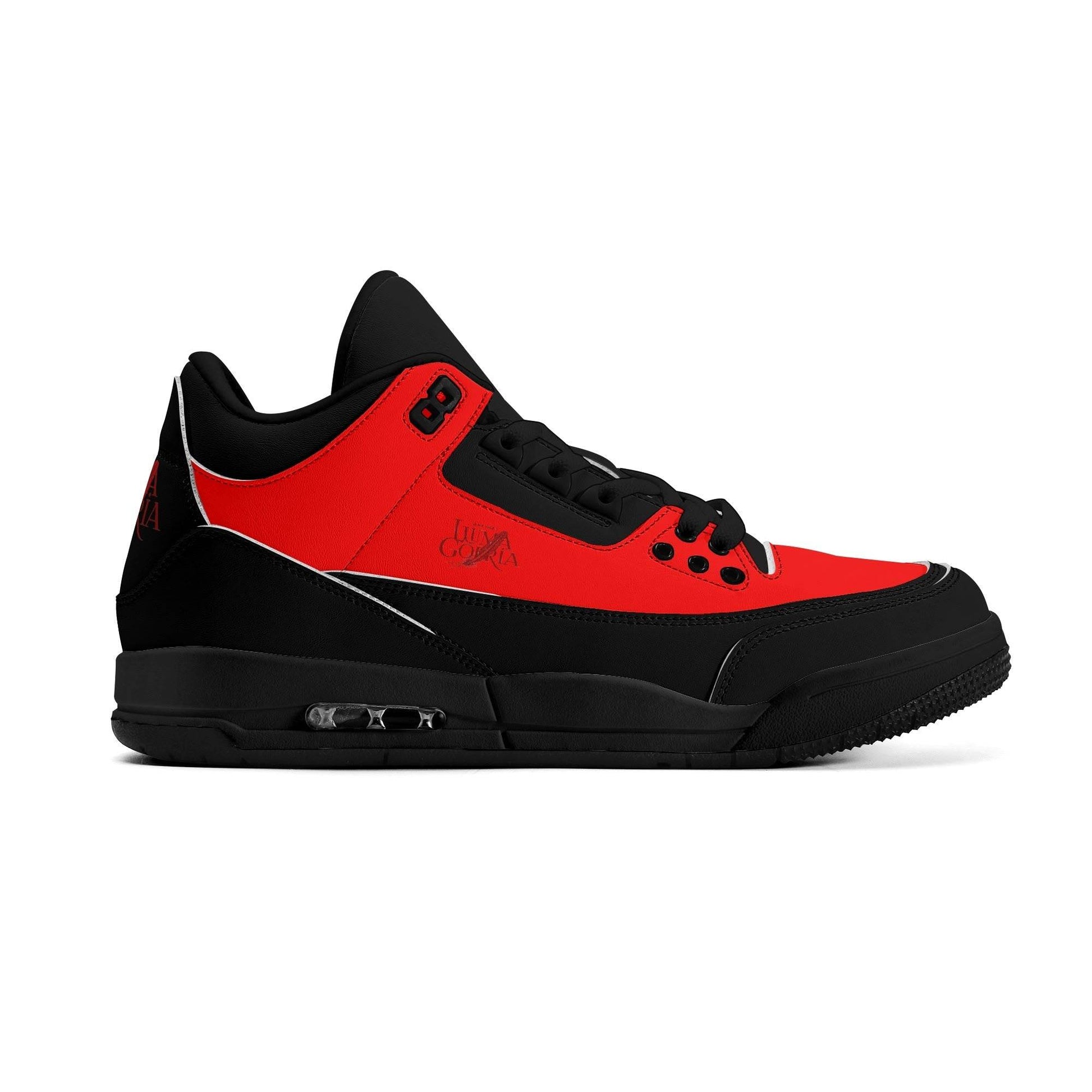 Womens High Top Retro Leather Basketball Sneakers - Luma Gorria vêtement