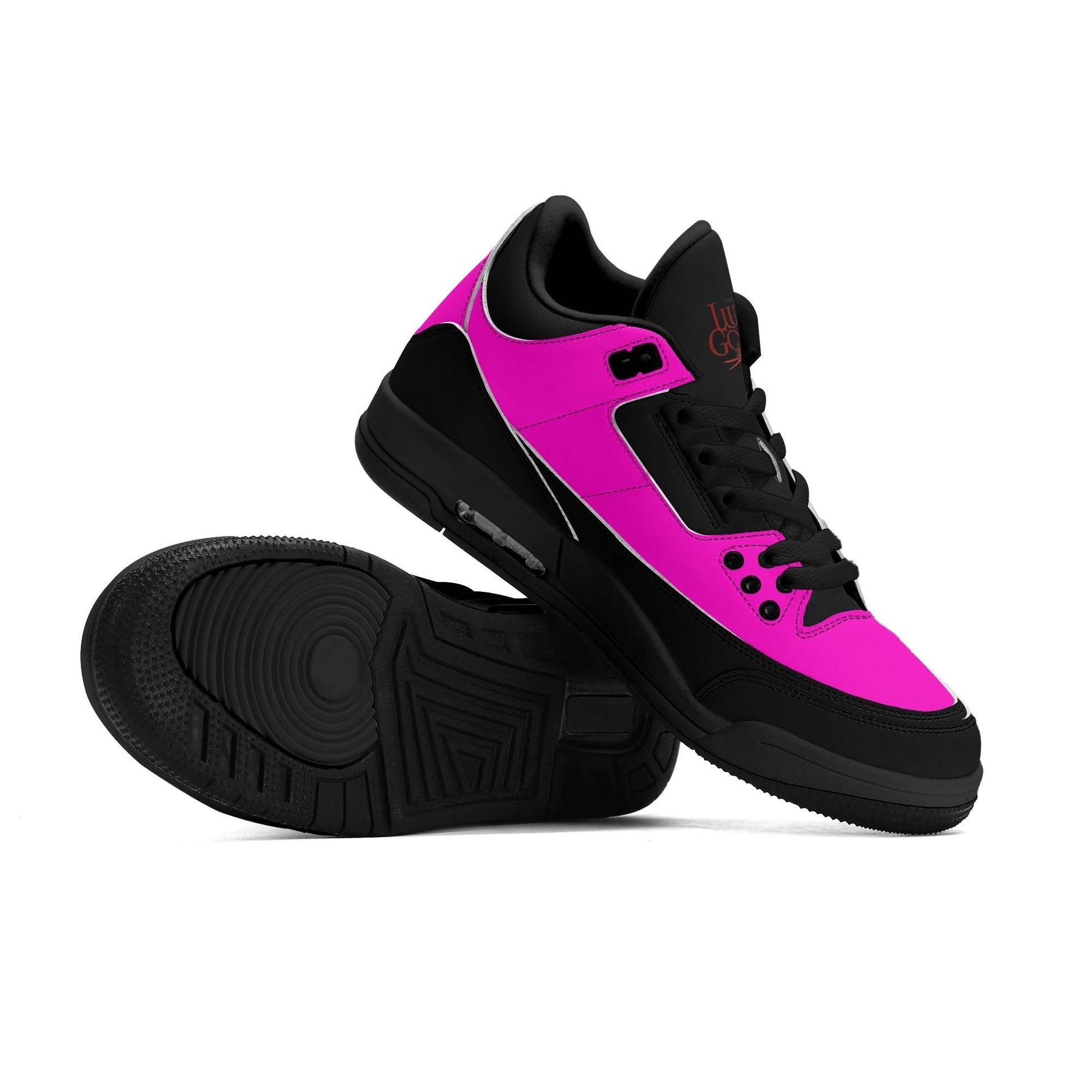 Womens High Top Retro Leather Basketball Sneakers - Luma Gorria vêtement