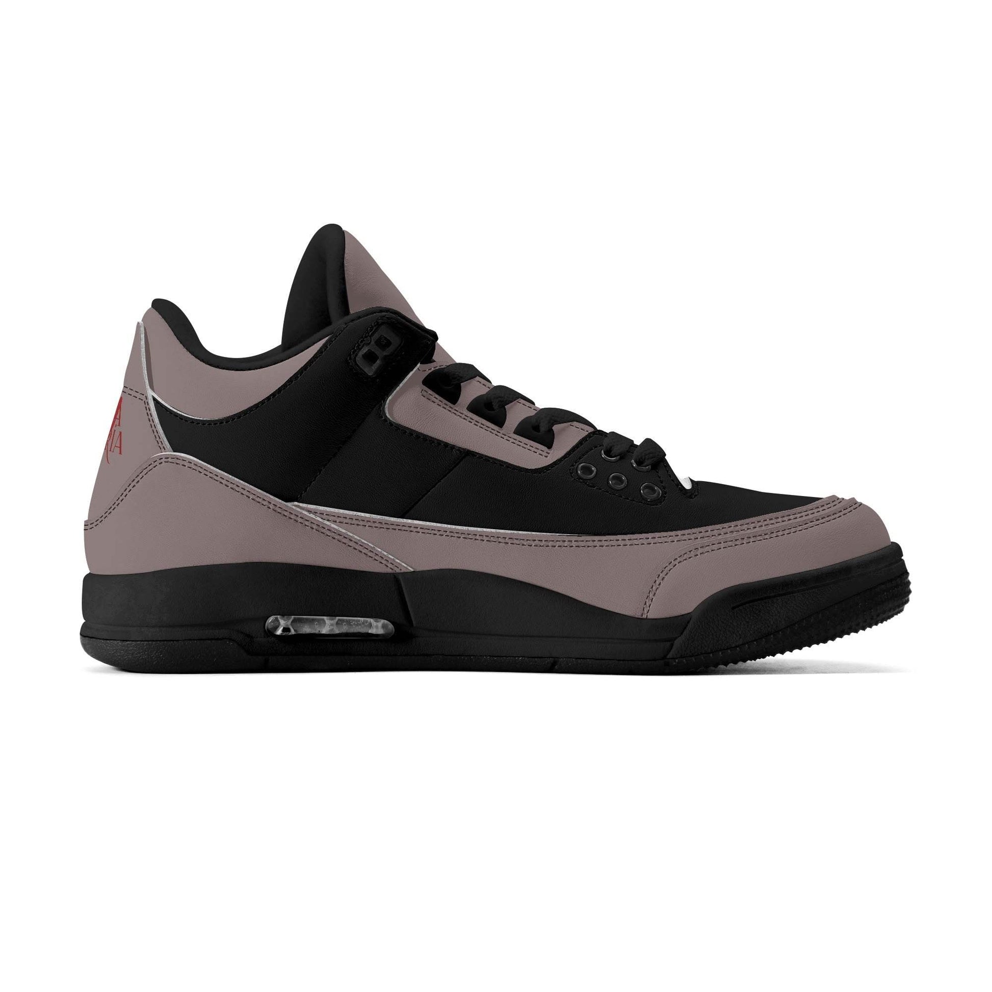 Womens High Top Retro Leather Basketball Sneakers - Luma Gorria vêtement