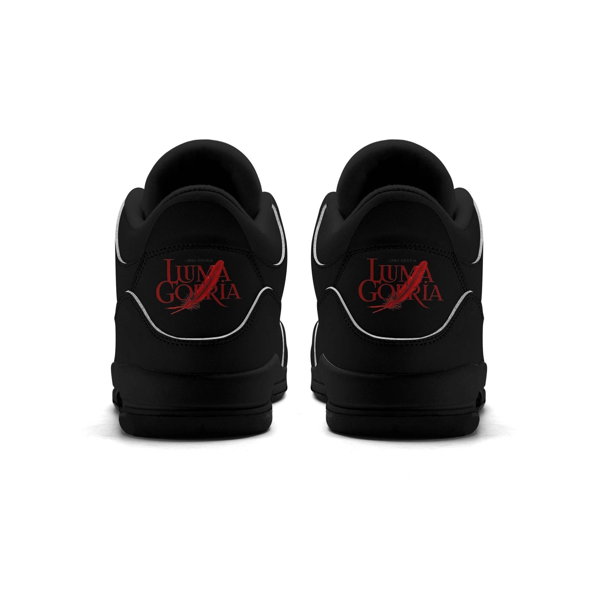 Womens High Top Retro Leather Basketball Sneakers - Luma Gorria vêtement