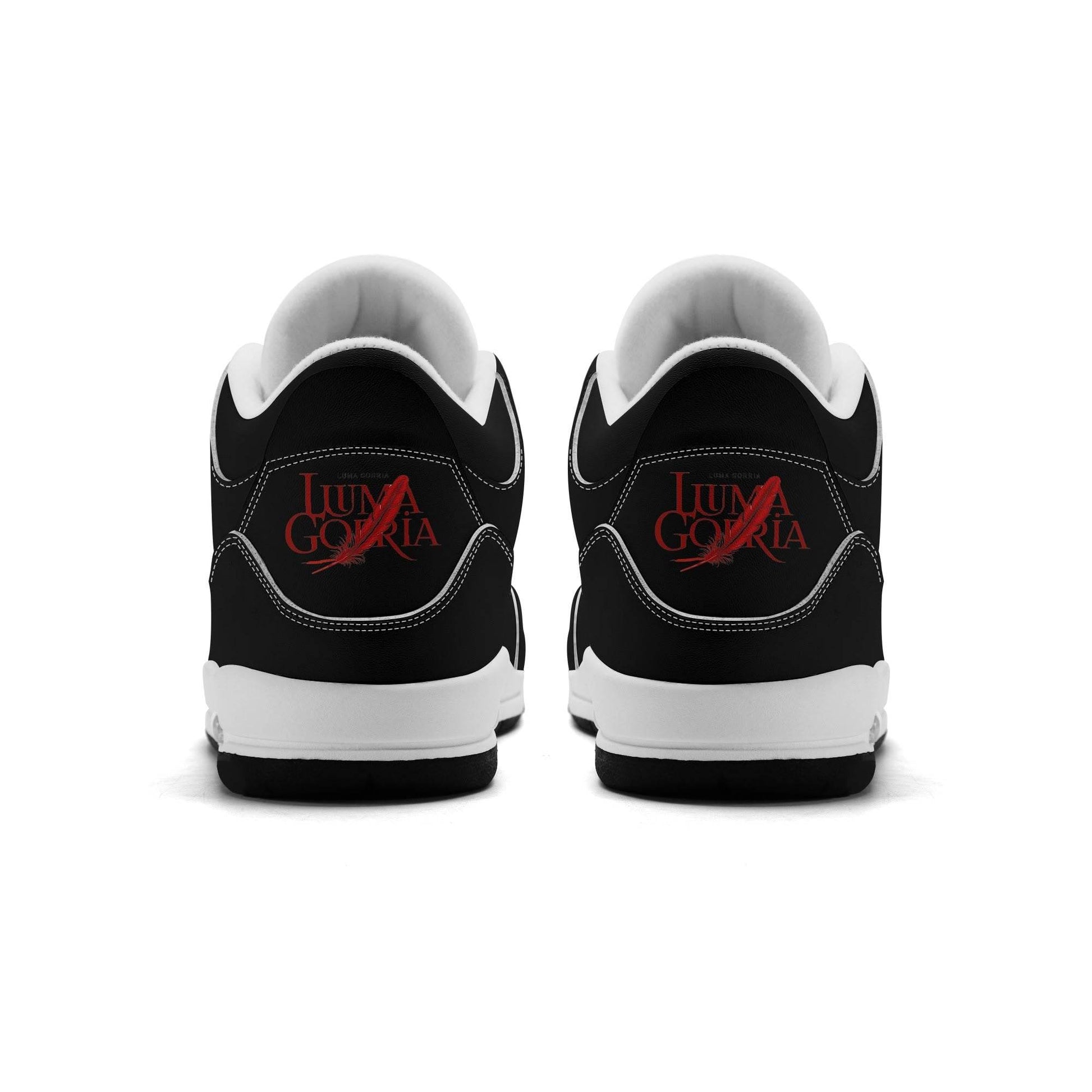 Womens High Top Retro Leather Basketball Sneakers - Luma Gorria vêtement