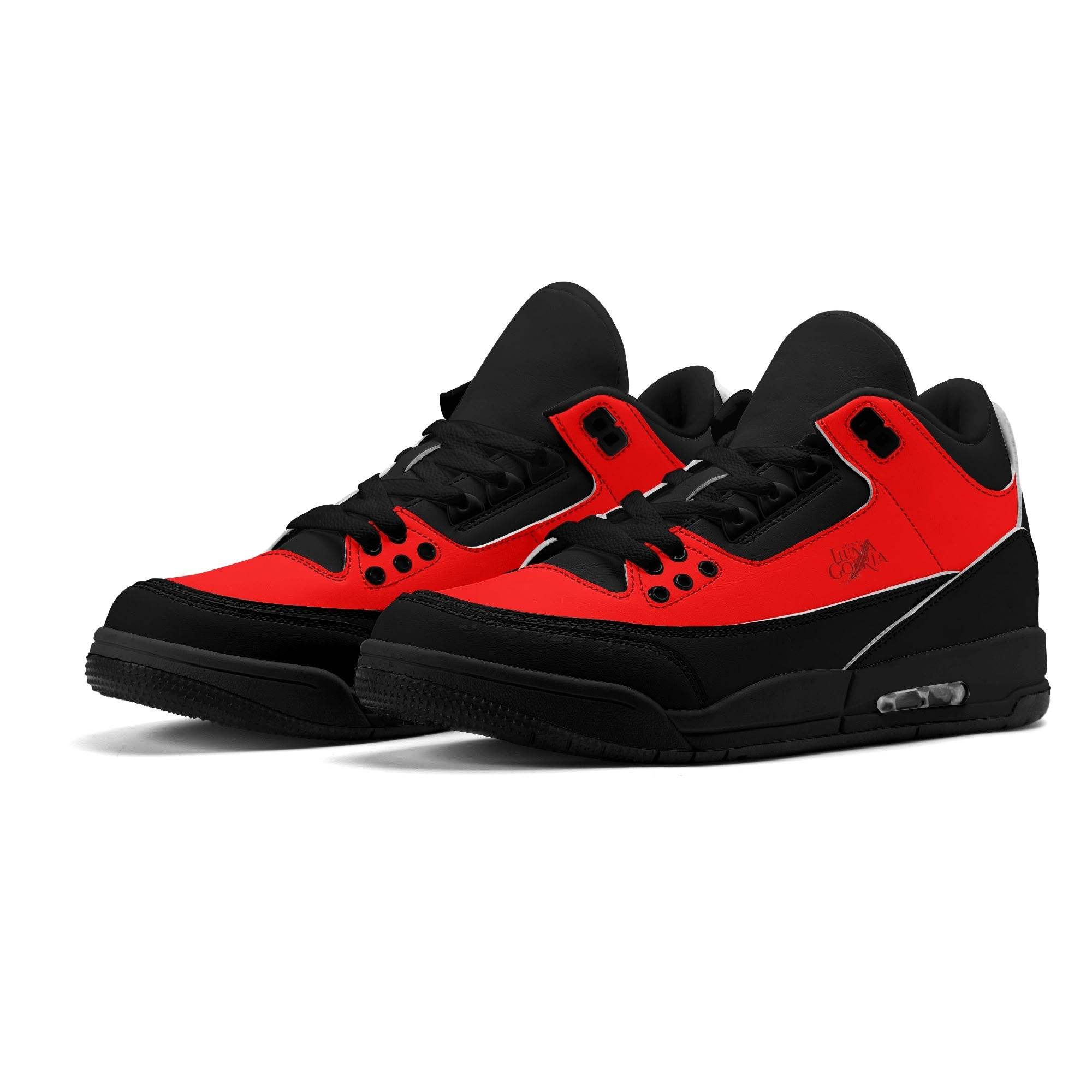 Womens High Top Retro Leather Basketball Sneakers - Luma Gorria vêtement