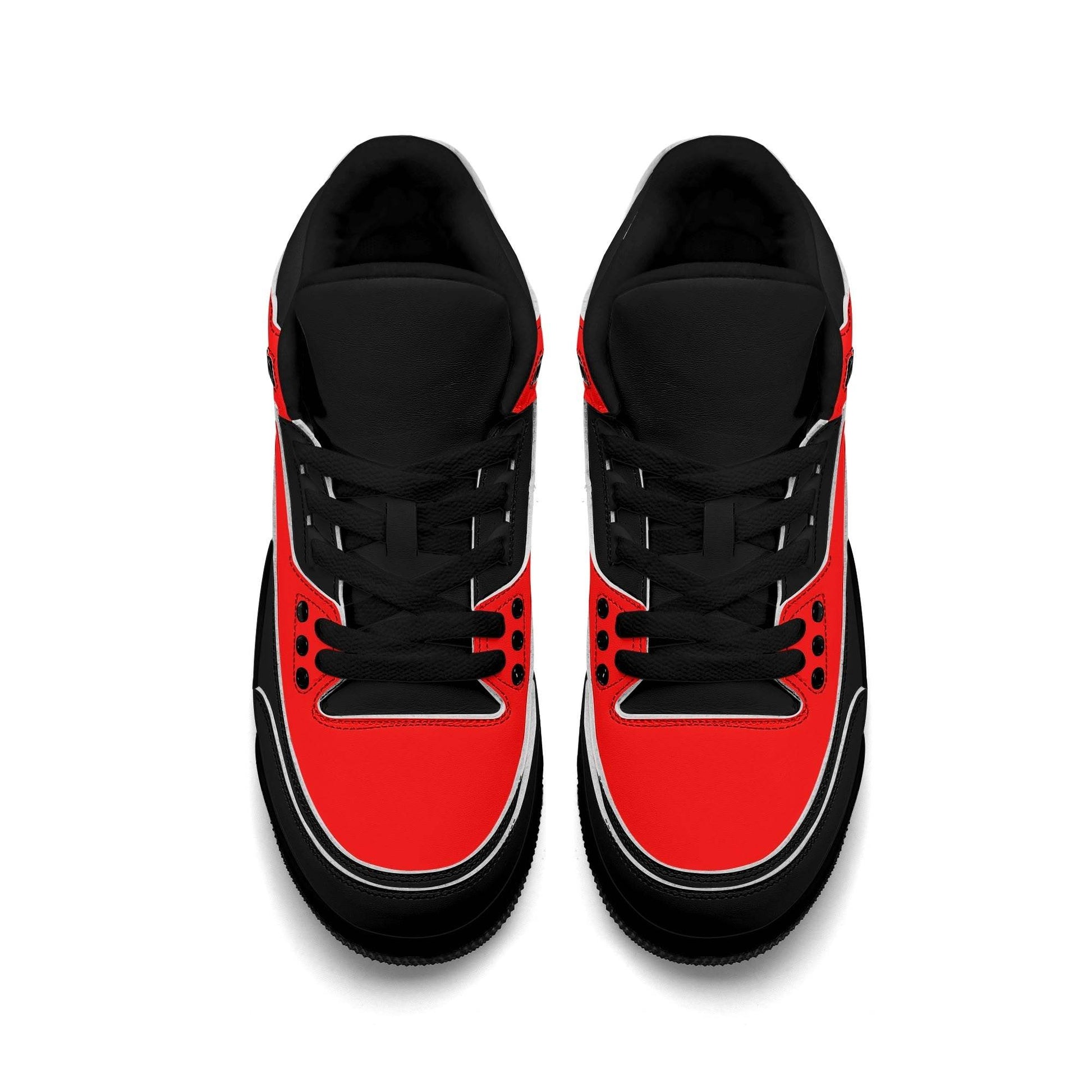 Womens High Top Retro Leather Basketball Sneakers - Luma Gorria vêtement