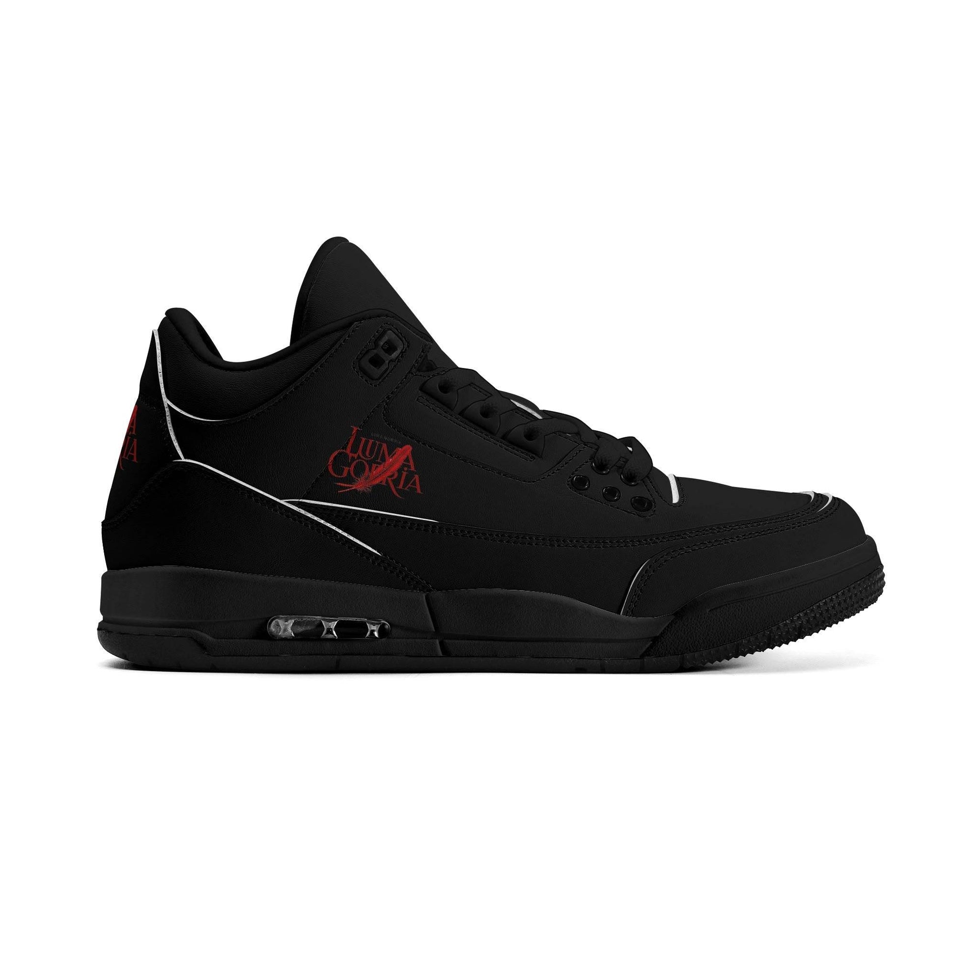Womens High Top Retro Leather Basketball Sneakers - Luma Gorria vêtement