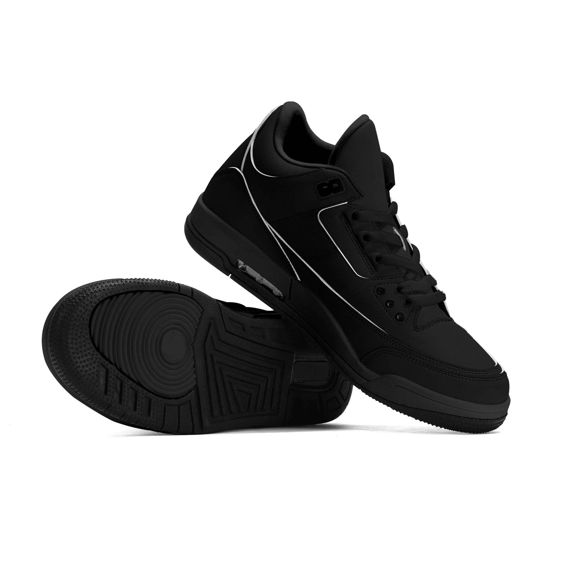 Womens High Top Retro Leather Basketball Sneakers - Luma Gorria vêtement