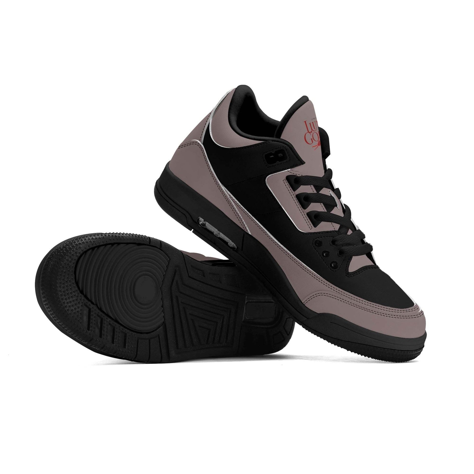 Womens High Top Retro Leather Basketball Sneakers - Luma Gorria vêtement