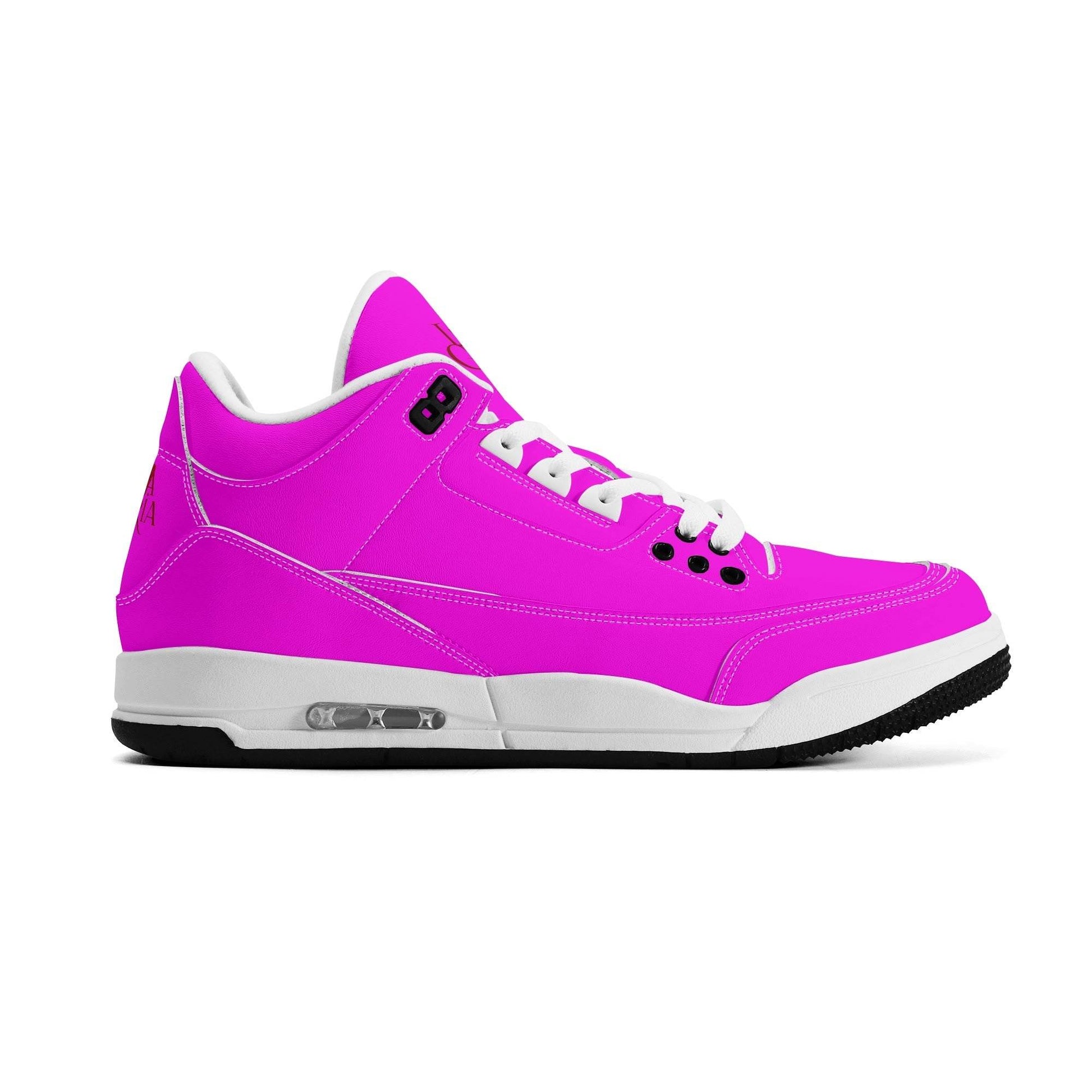 Womens High Top Retro Leather Basketball Sneakers - Luma Gorria vêtement