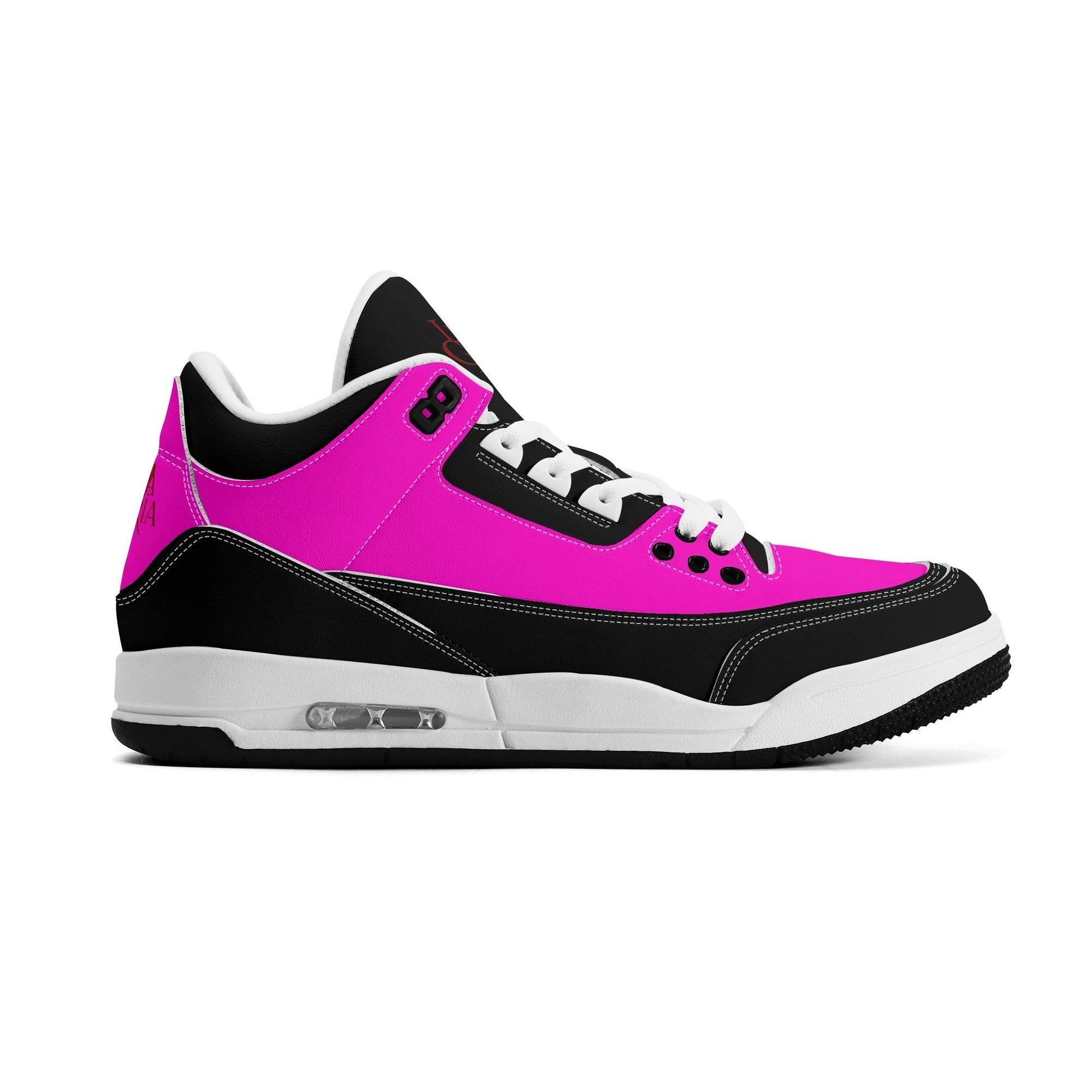Womens High Top Retro Leather Basketball Sneakers - Luma Gorria vêtement