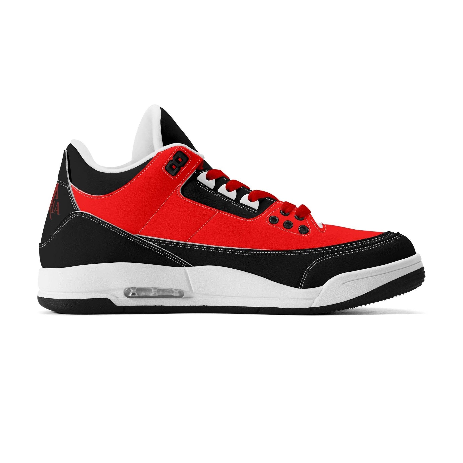 Womens High Top Retro Leather Basketball Sneakers - Luma Gorria vêtement