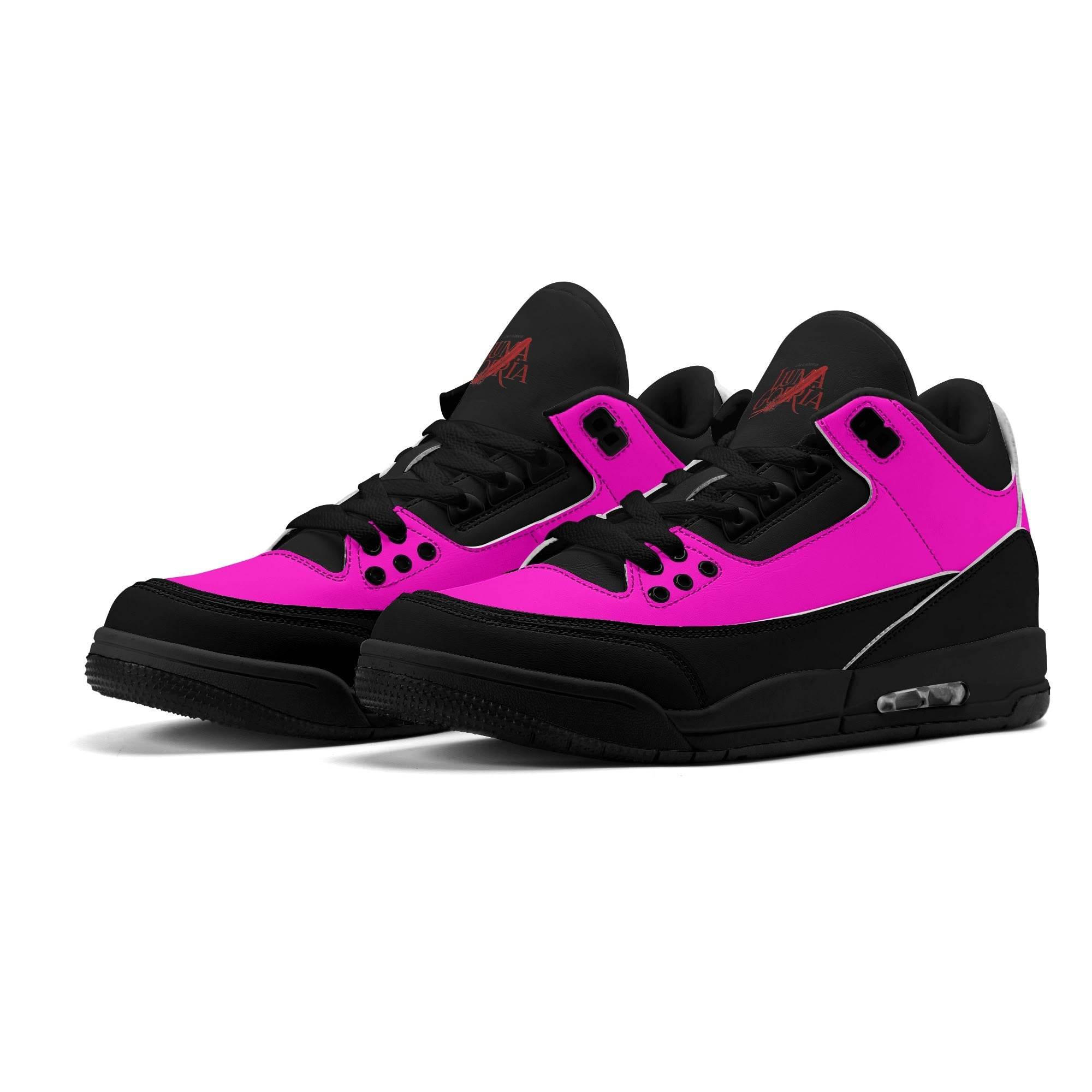 Womens High Top Retro Leather Basketball Sneakers - Luma Gorria vêtement