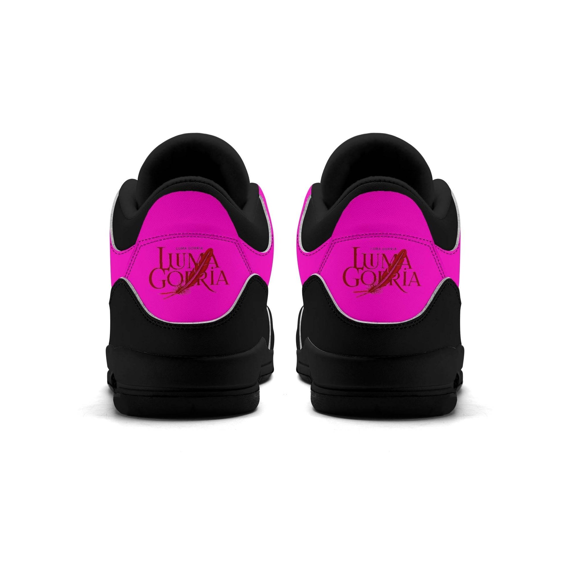 Womens High Top Retro Leather Basketball Sneakers - Luma Gorria vêtement