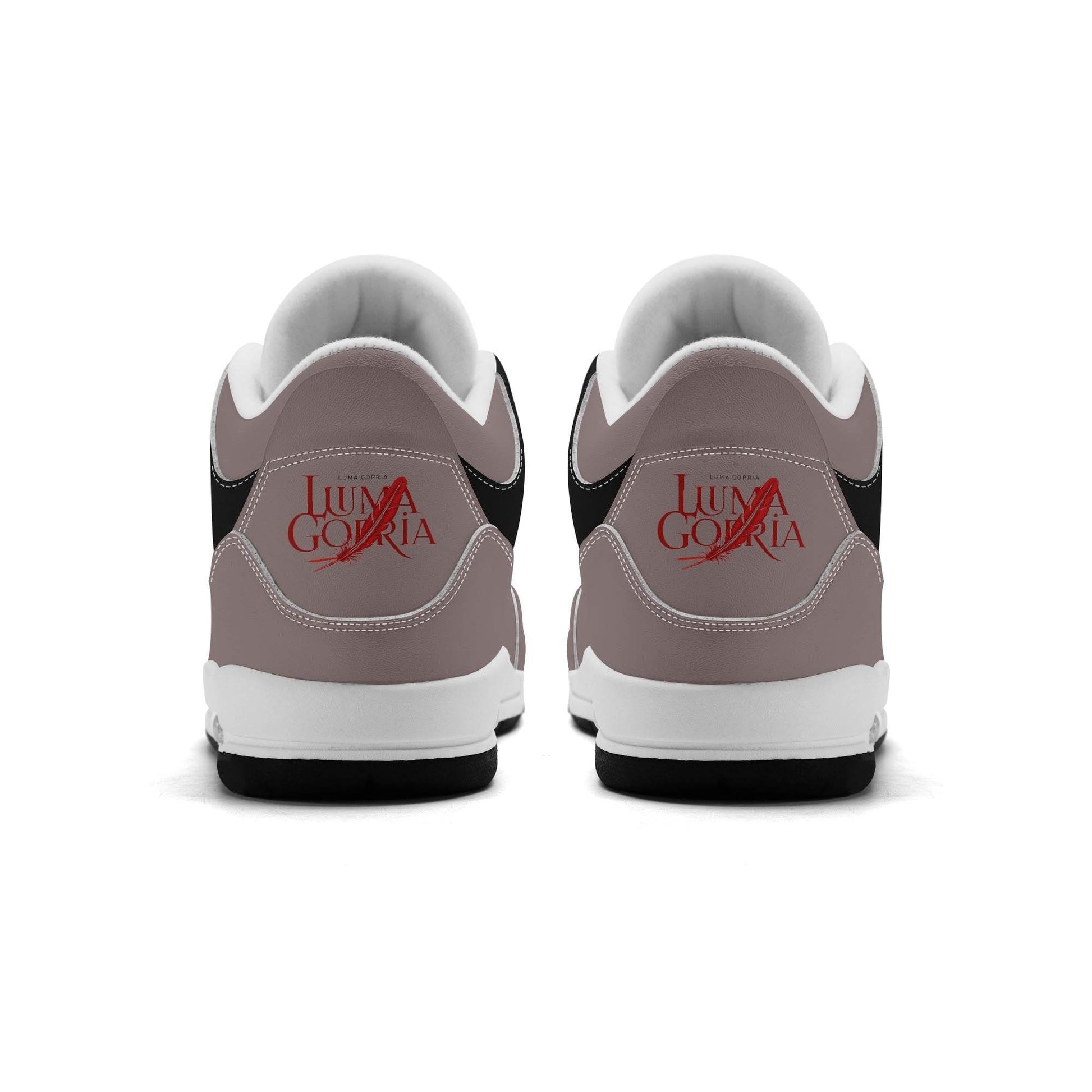 Womens High Top Retro Leather Basketball Sneakers - Luma Gorria vêtement