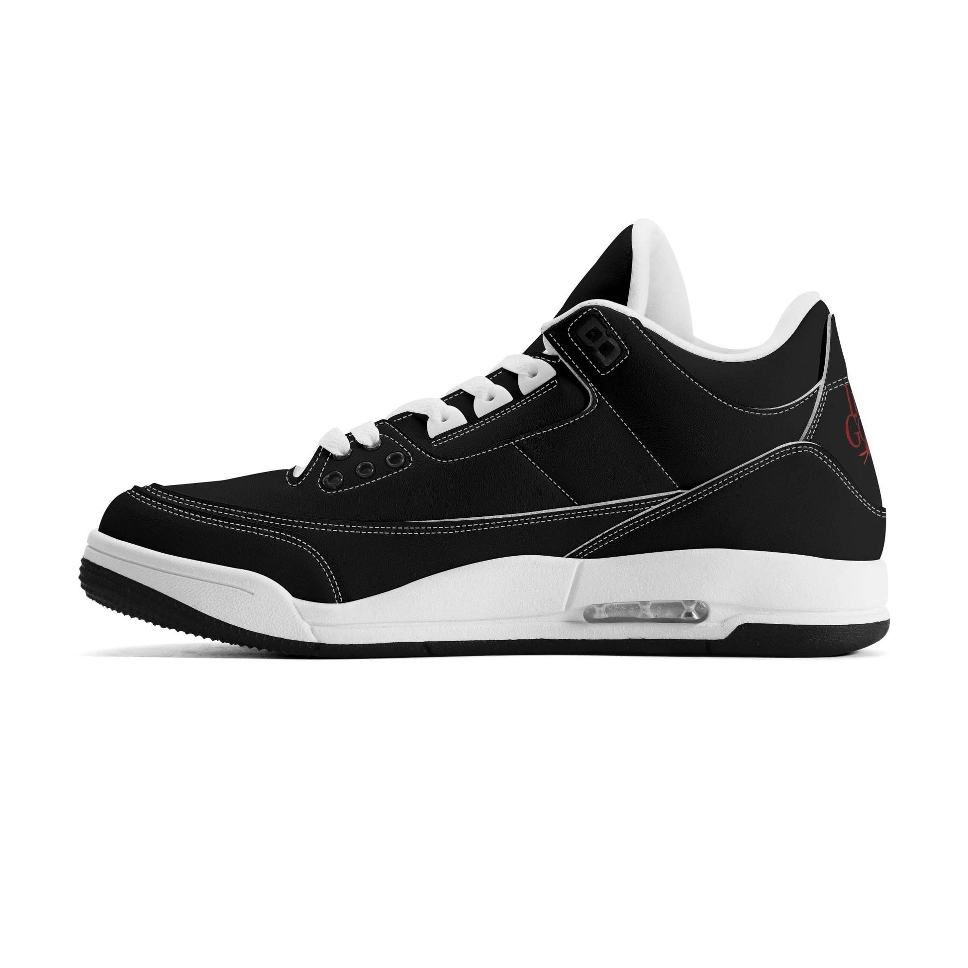 Womens High Top Retro Leather Basketball Sneakers - Luma Gorria vêtement