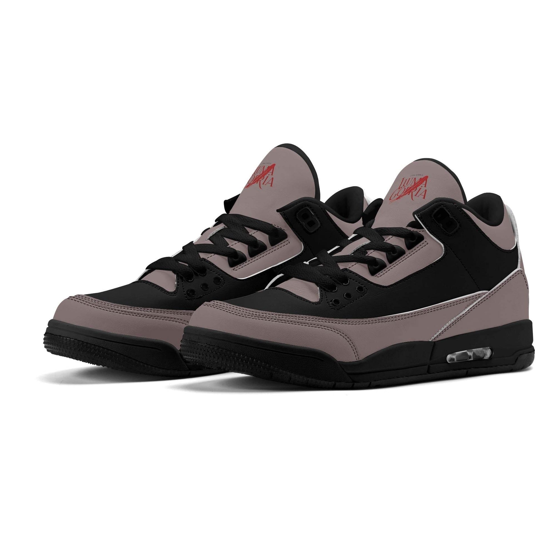 Womens High Top Retro Leather Basketball Sneakers - Luma Gorria vêtement