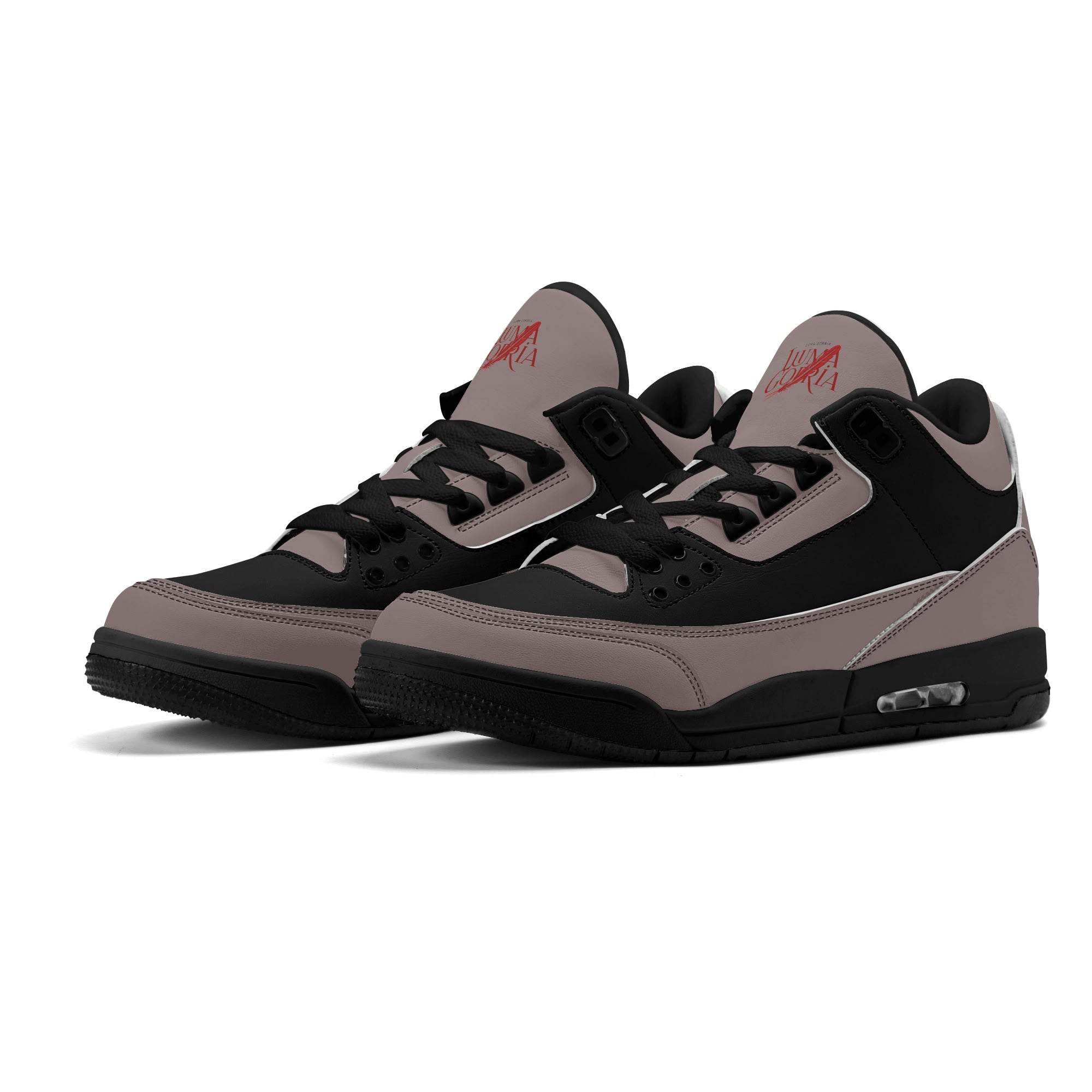 Womens High Top Retro Leather Basketball Sneakers - Luma Gorria vêtement