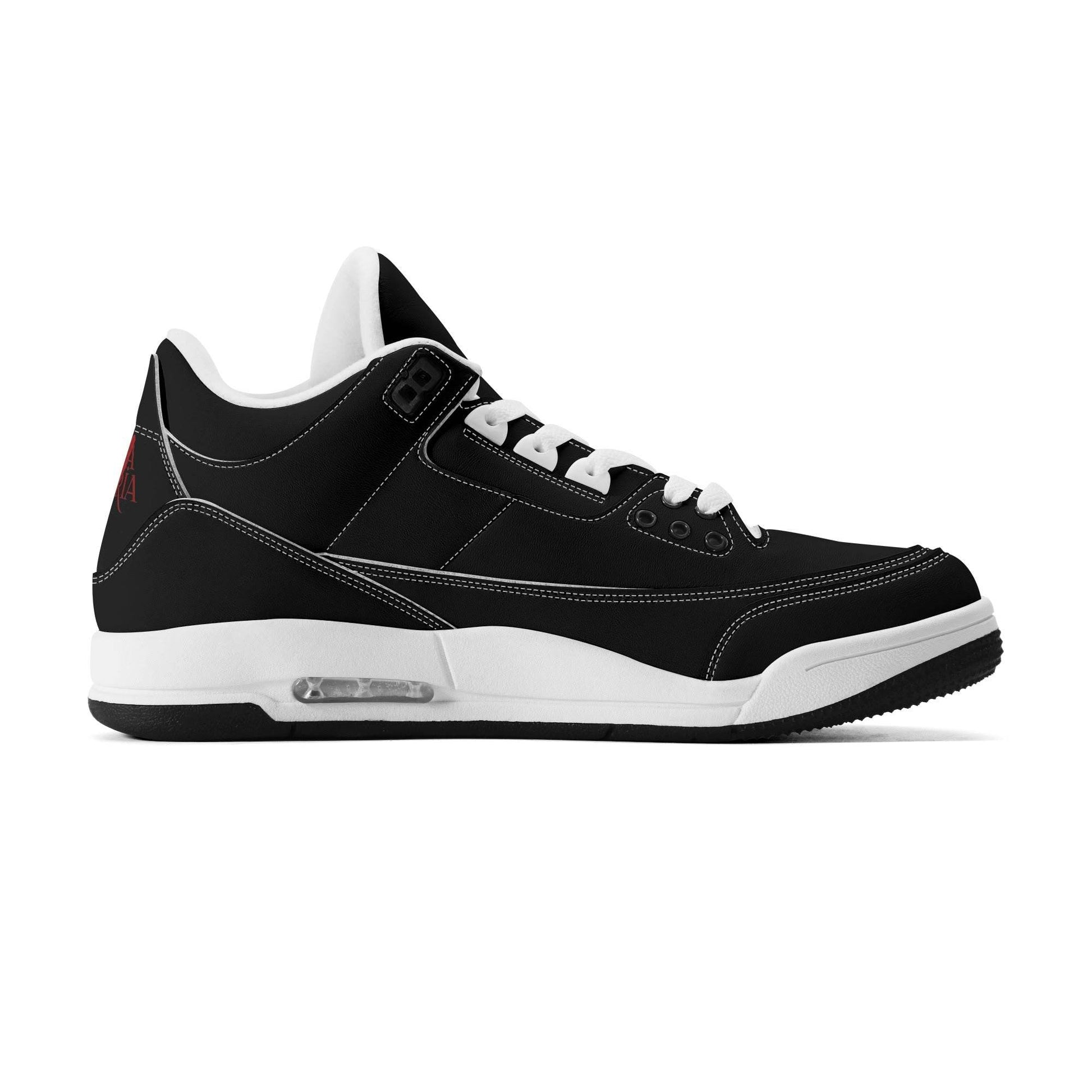Womens High Top Retro Leather Basketball Sneakers - Luma Gorria vêtement