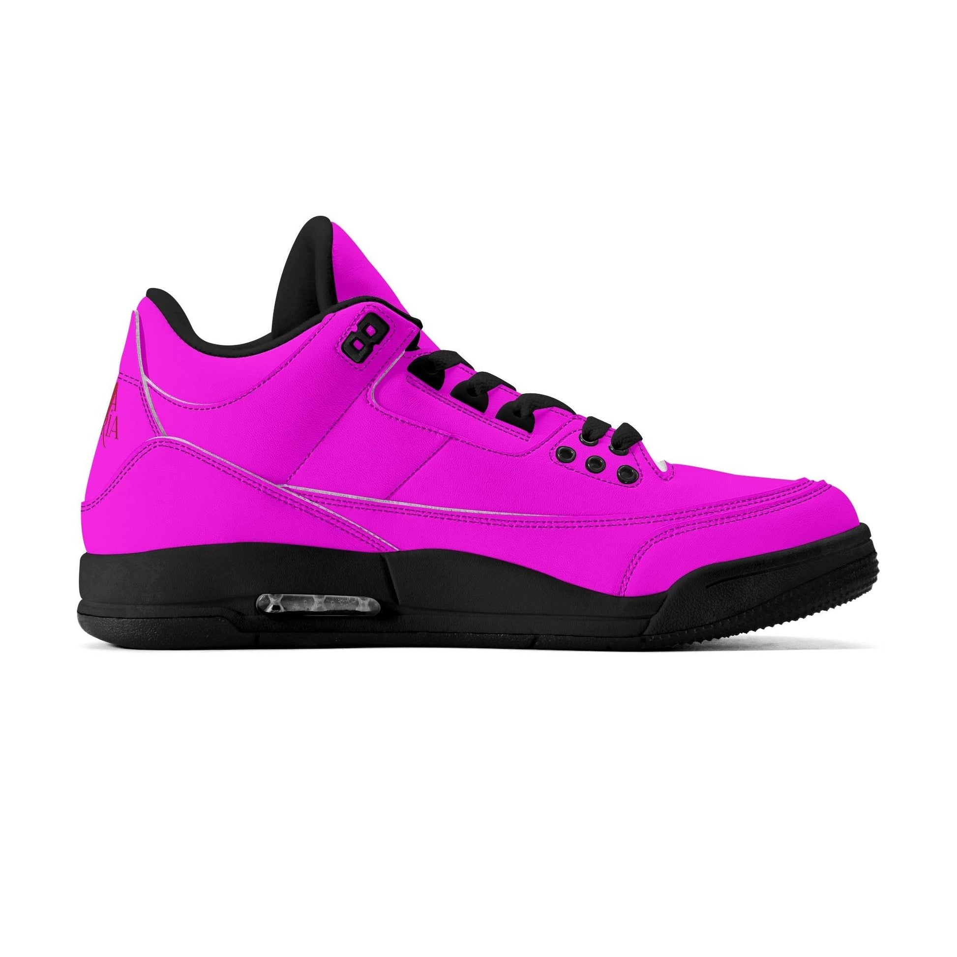 Womens High Top Retro Leather Basketball Sneakers - Luma Gorria vêtement