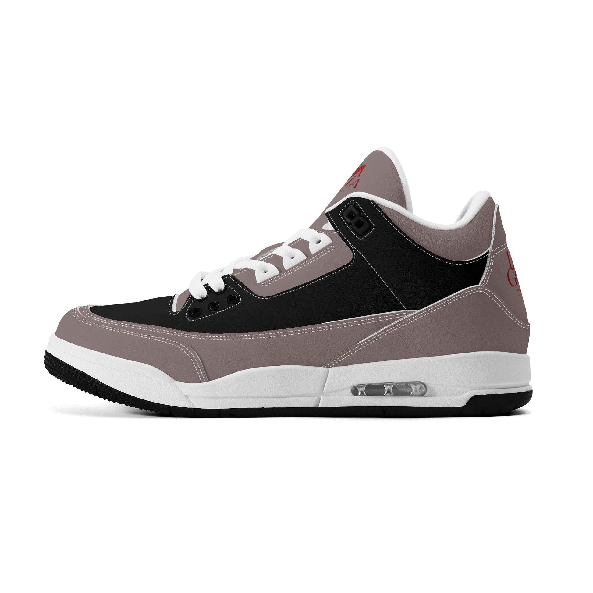 Womens High Top Retro Leather Basketball Sneakers - Luma Gorria vêtement
