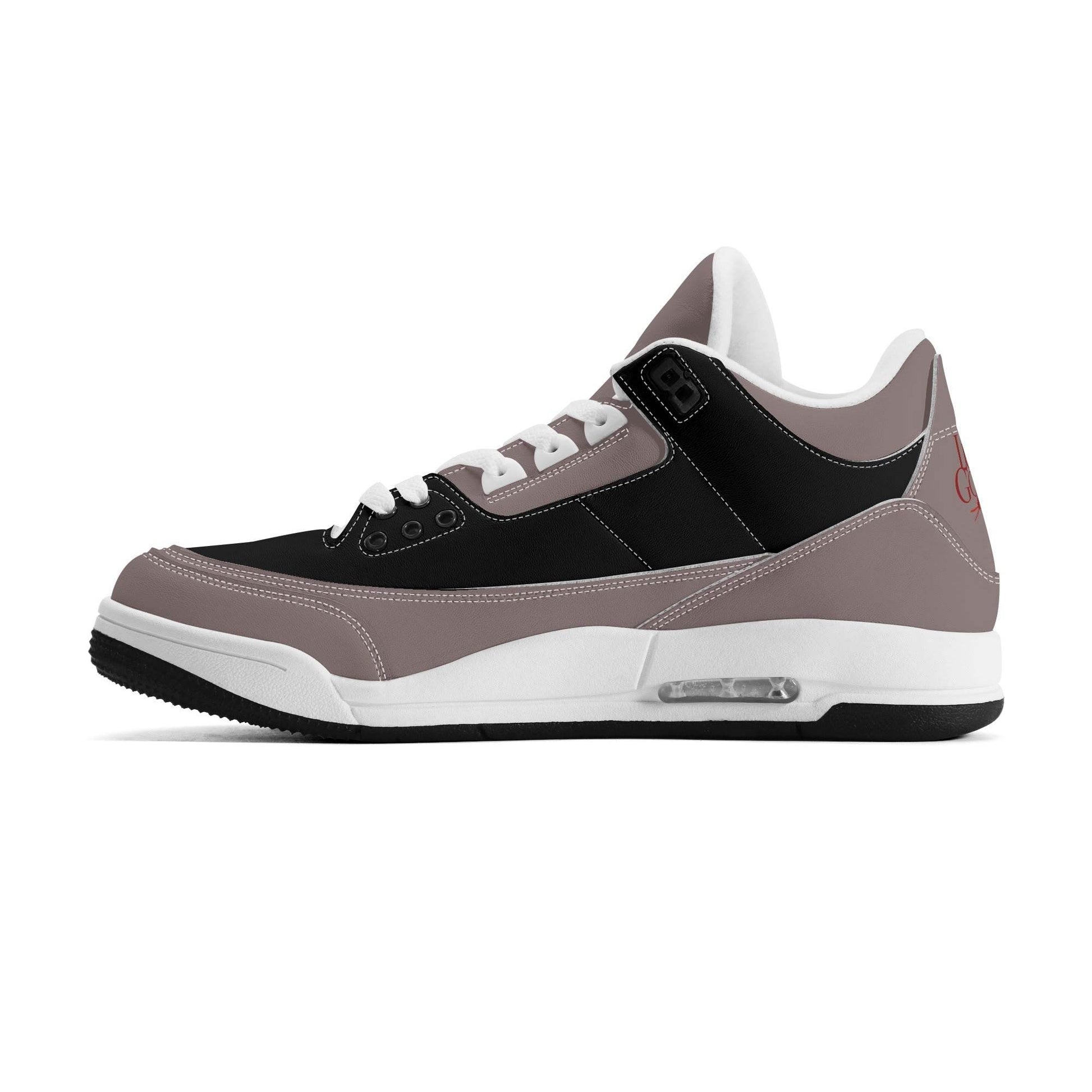 Womens High Top Retro Leather Basketball Sneakers - Luma Gorria vêtement