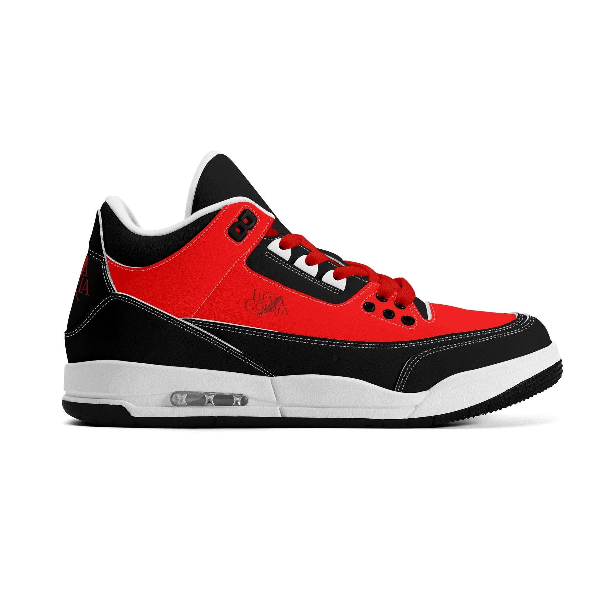 Womens High Top Retro Leather Basketball Sneakers - Luma Gorria vêtement