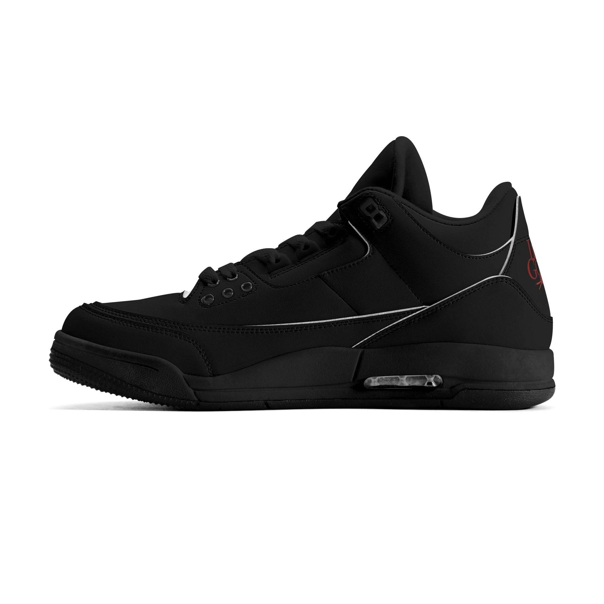 Womens High Top Retro Leather Basketball Sneakers - Luma Gorria vêtement