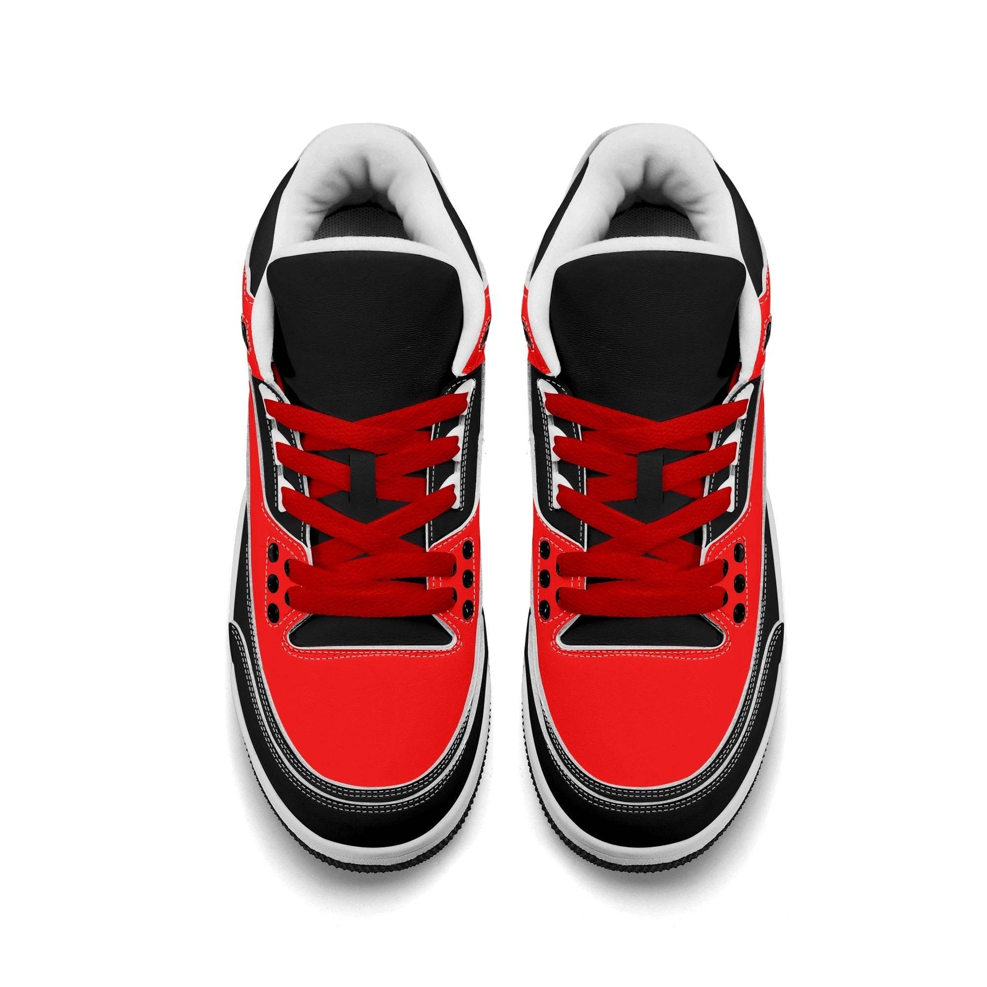 Womens High Top Retro Leather Basketball Sneakers - Luma Gorria vêtement