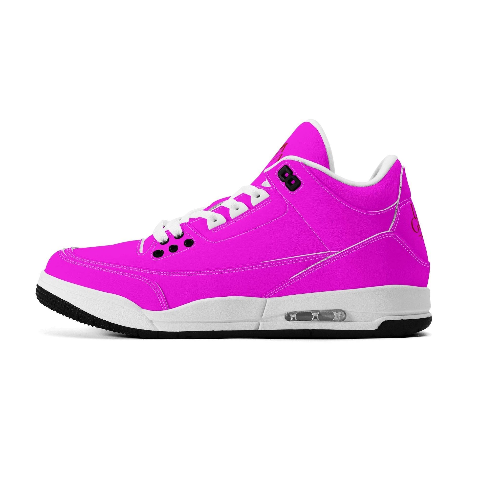 Womens High Top Retro Leather Basketball Sneakers - Luma Gorria vêtement