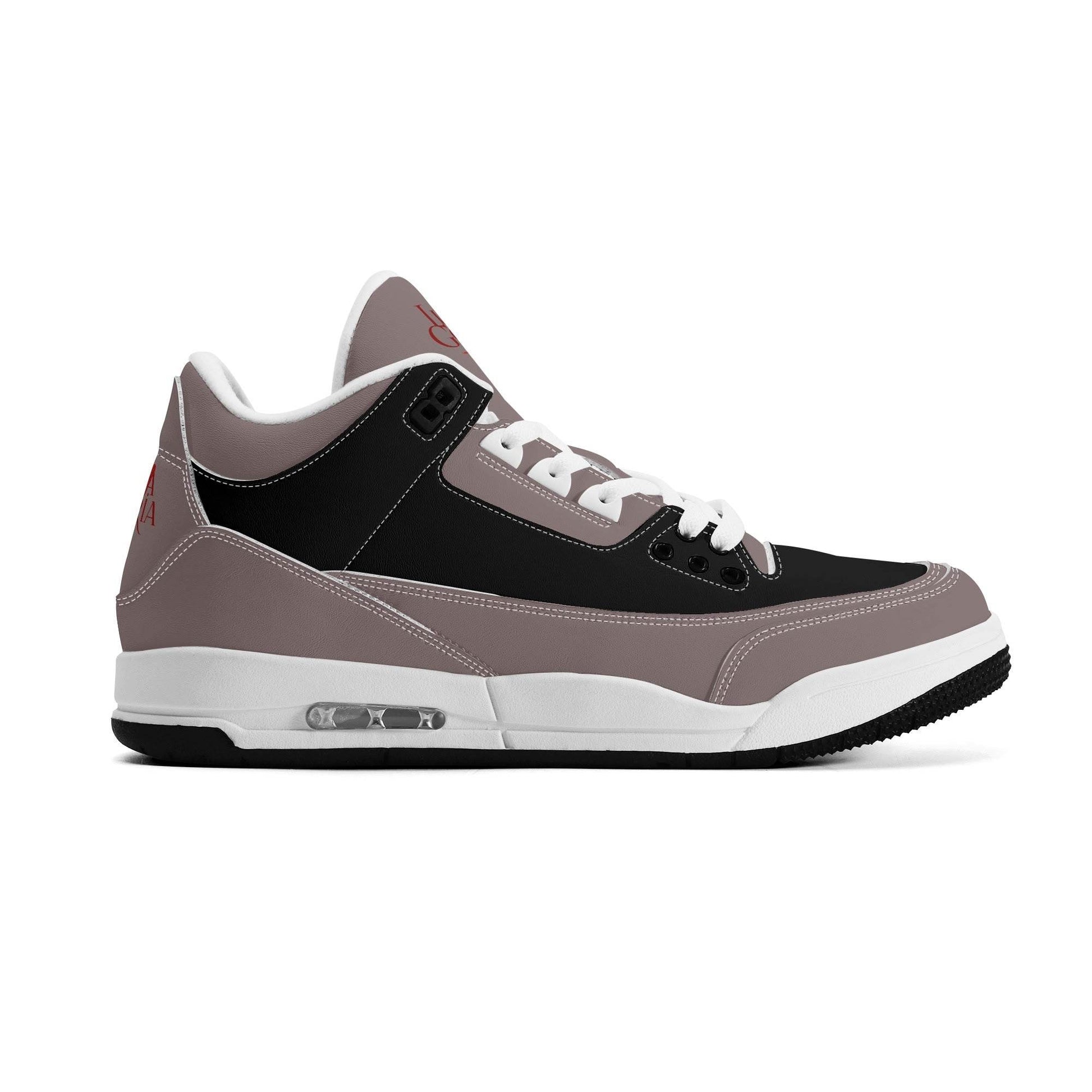 Womens High Top Retro Leather Basketball Sneakers - Luma Gorria vêtement