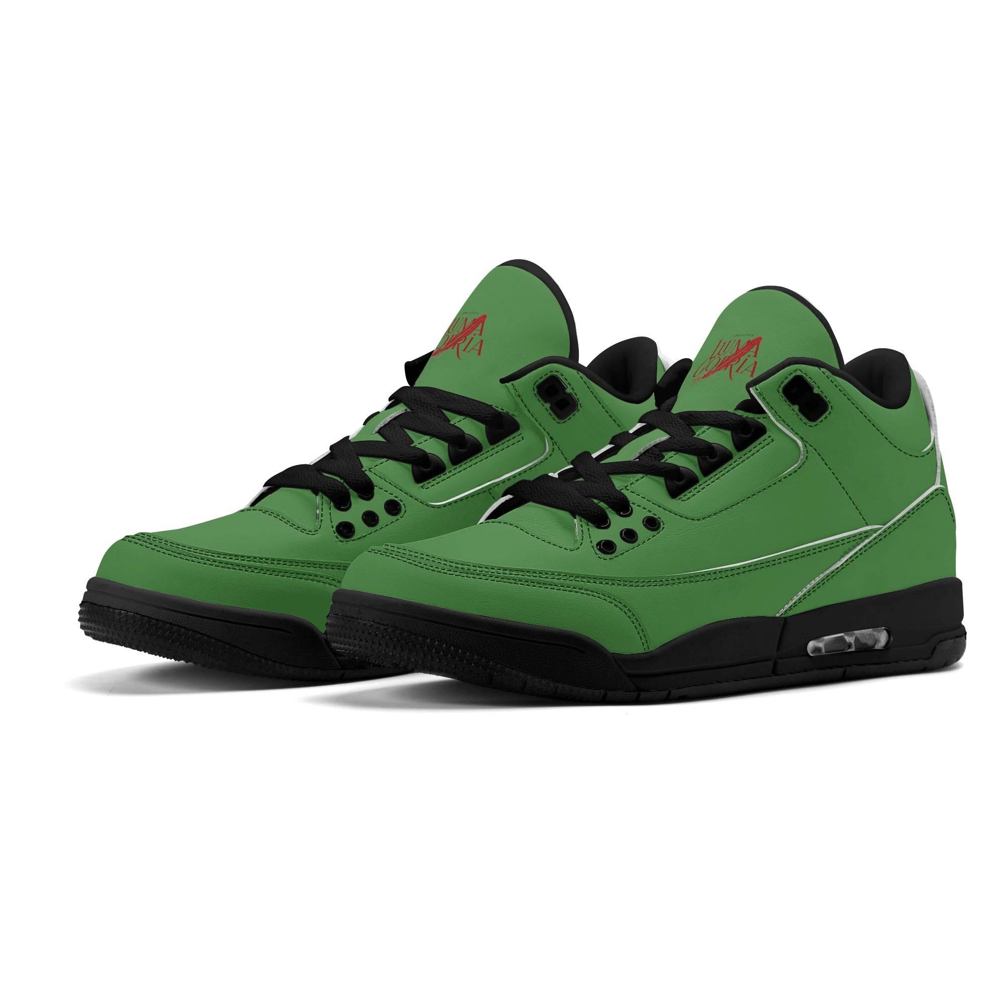 Womens High Top Retro Leather Basketball Sneakers - Luma Gorria vêtement