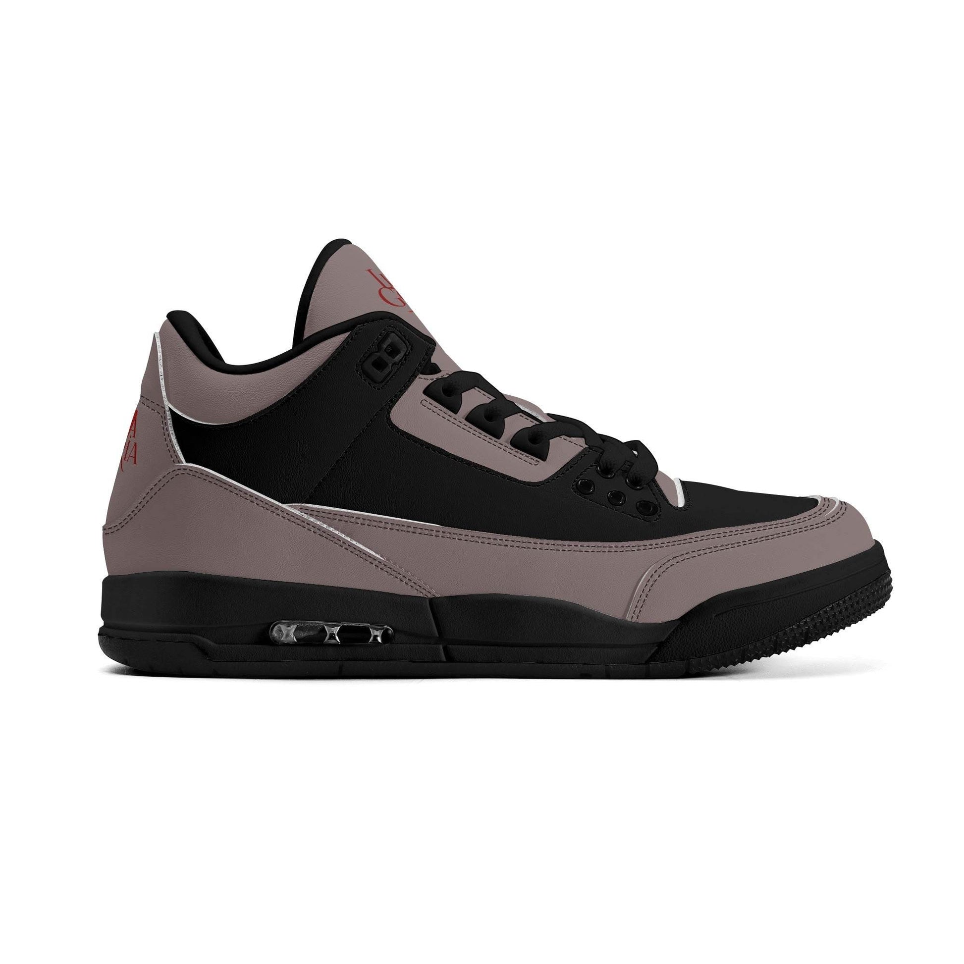 Womens High Top Retro Leather Basketball Sneakers - Luma Gorria vêtement