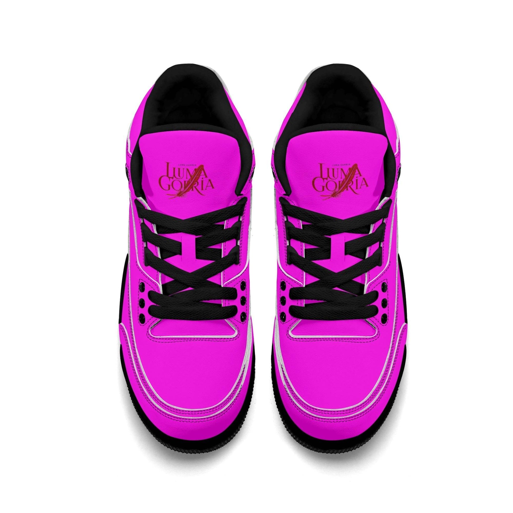 Womens High Top Retro Leather Basketball Sneakers - Luma Gorria vêtement